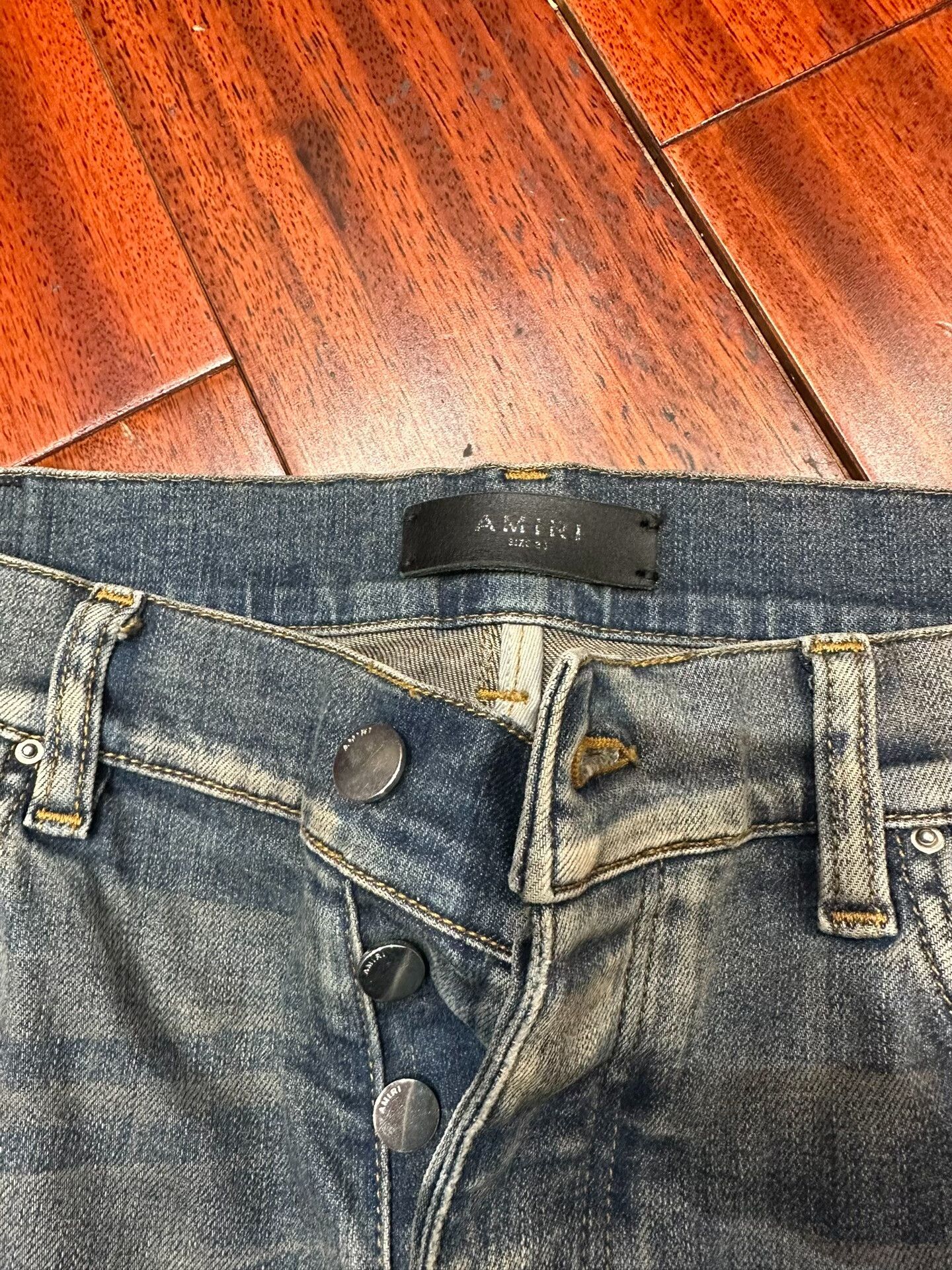 Amiri amiri denim skinny jeans with patch Size US 34 / EU 50 - 3 Thumbnail