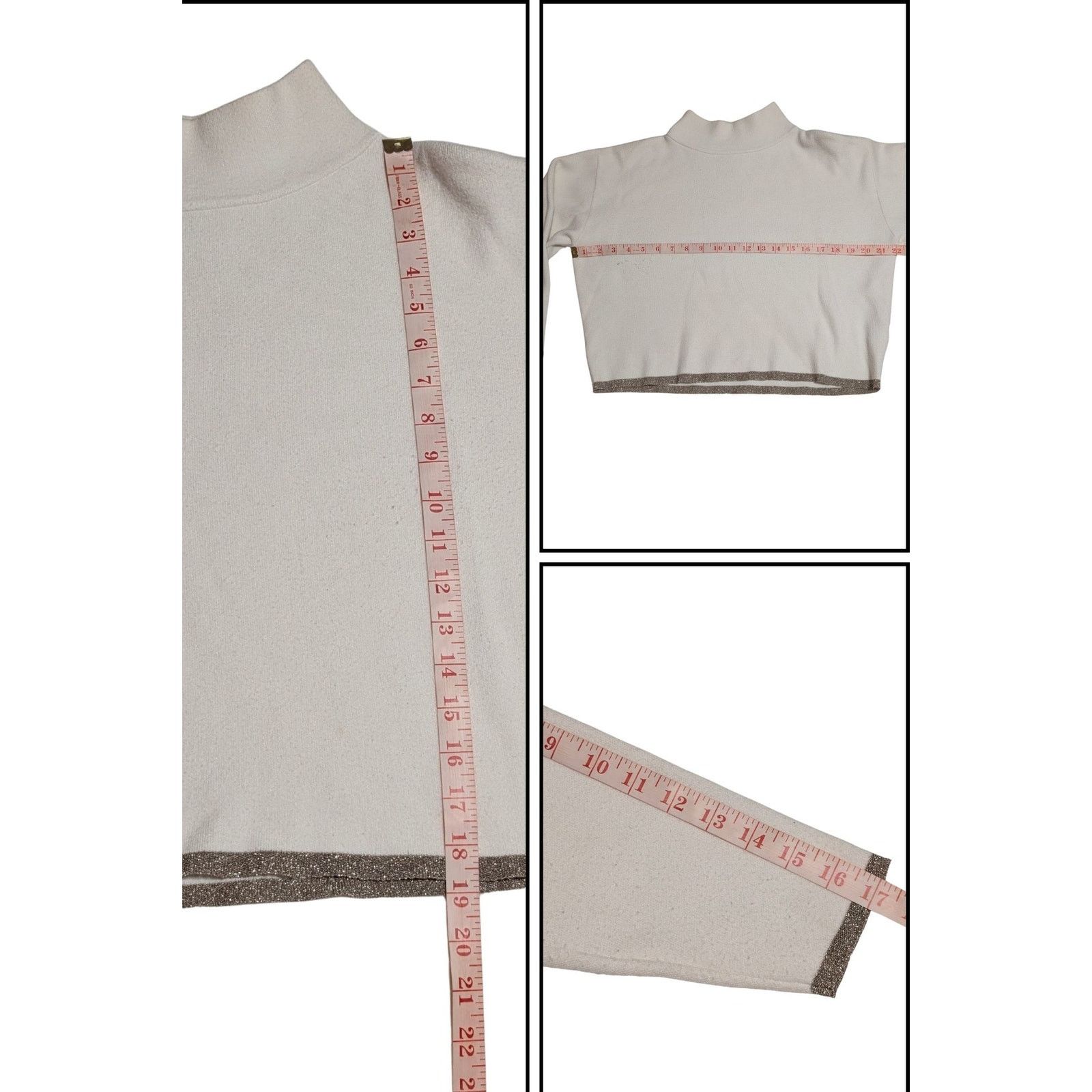 Unknown London Maeve Anthropologie Cropped Sweatshirt Cream Women's S USED Size S / US 4 / IT 40 - 8 Thumbnail