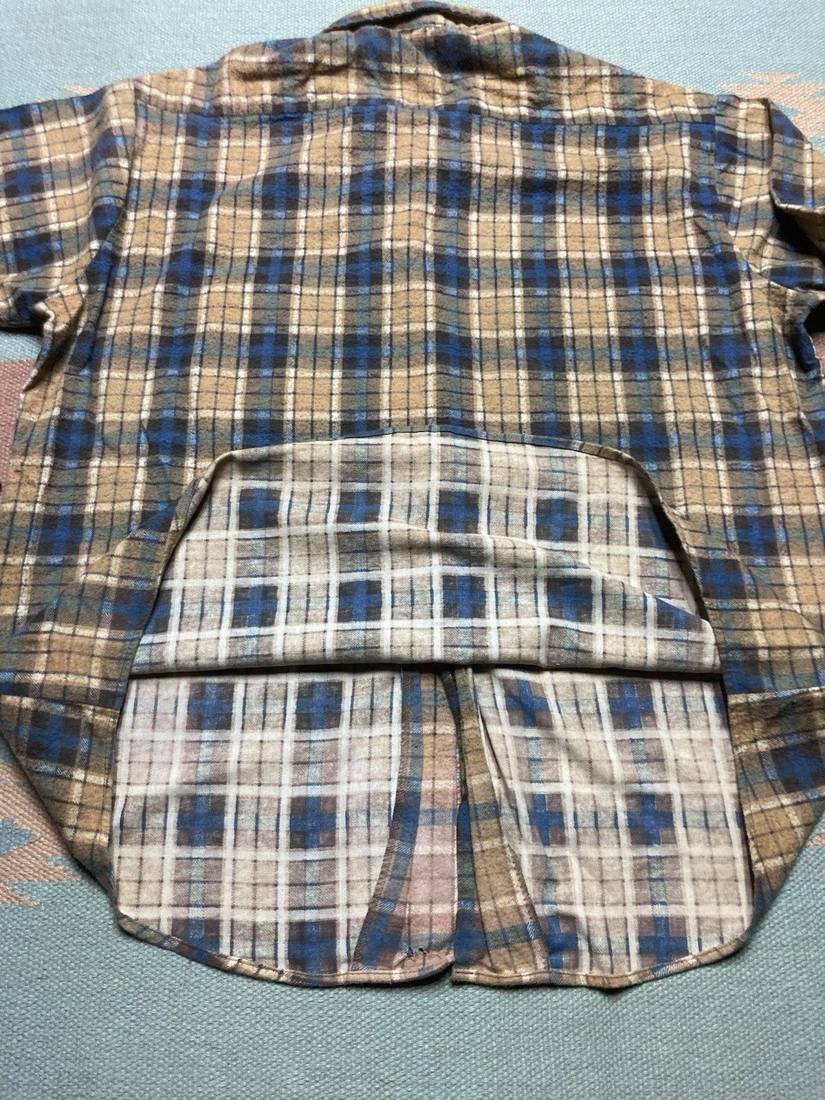 Vintage Vintage 70s flannel shirt mostly cotton plaid USA XL Size US XL / EU 56 / 4 - 6 Thumbnail