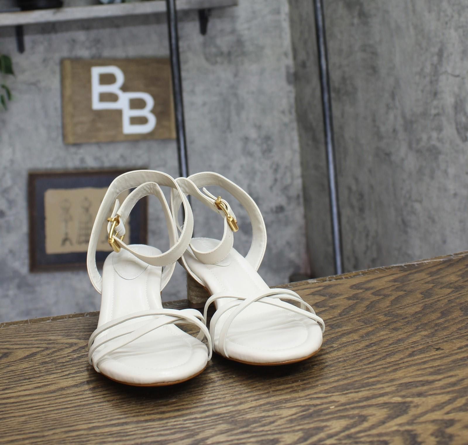 Other Schutz Alexandra Mid Block Sandals Pearl Off White 10b Size US 10 / IT 40 - 3 Thumbnail