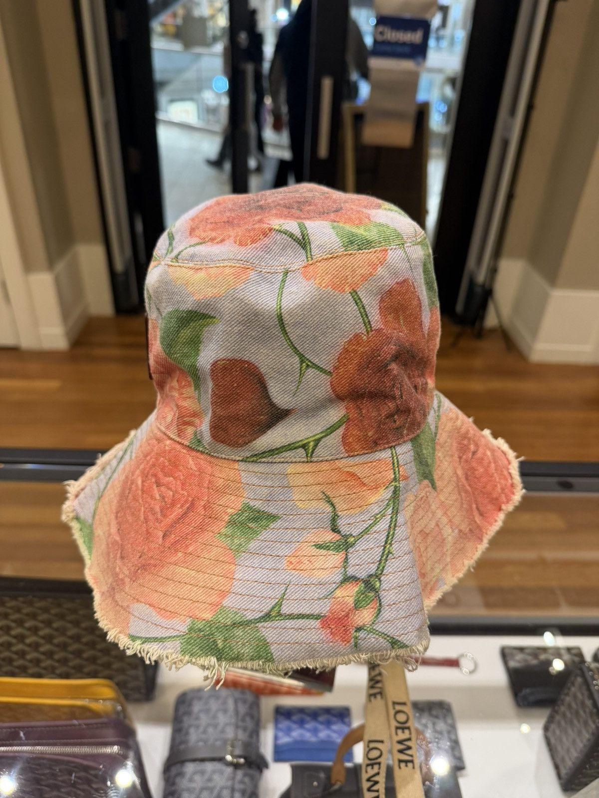 Loewe Loewe x Paula's Ibiza Roses Fisherman Frayed Hat Size ONE SIZE - 3 Thumbnail
