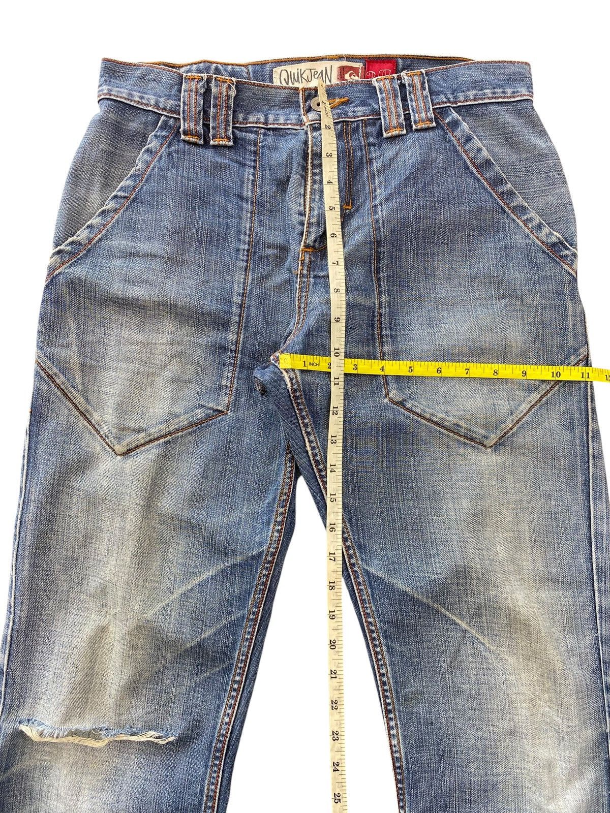 Quiksilver Quick Silver Brand Faded Wash Style Distrees Jeans Size US 32 / EU 48 - 9 Thumbnail