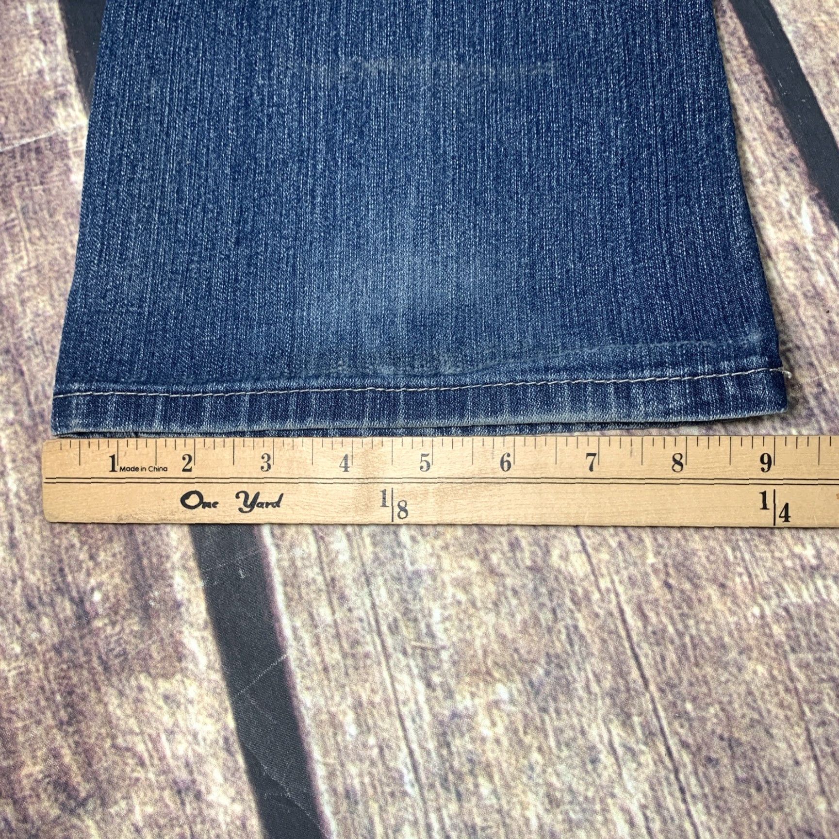 Denime Hybrid & Company Jeans Denim Low Rise Bootcut 32 x 30 1/2 Blue Size 9 Womens Size 30" / US 8 / IT 44 - 5 Thumbnail