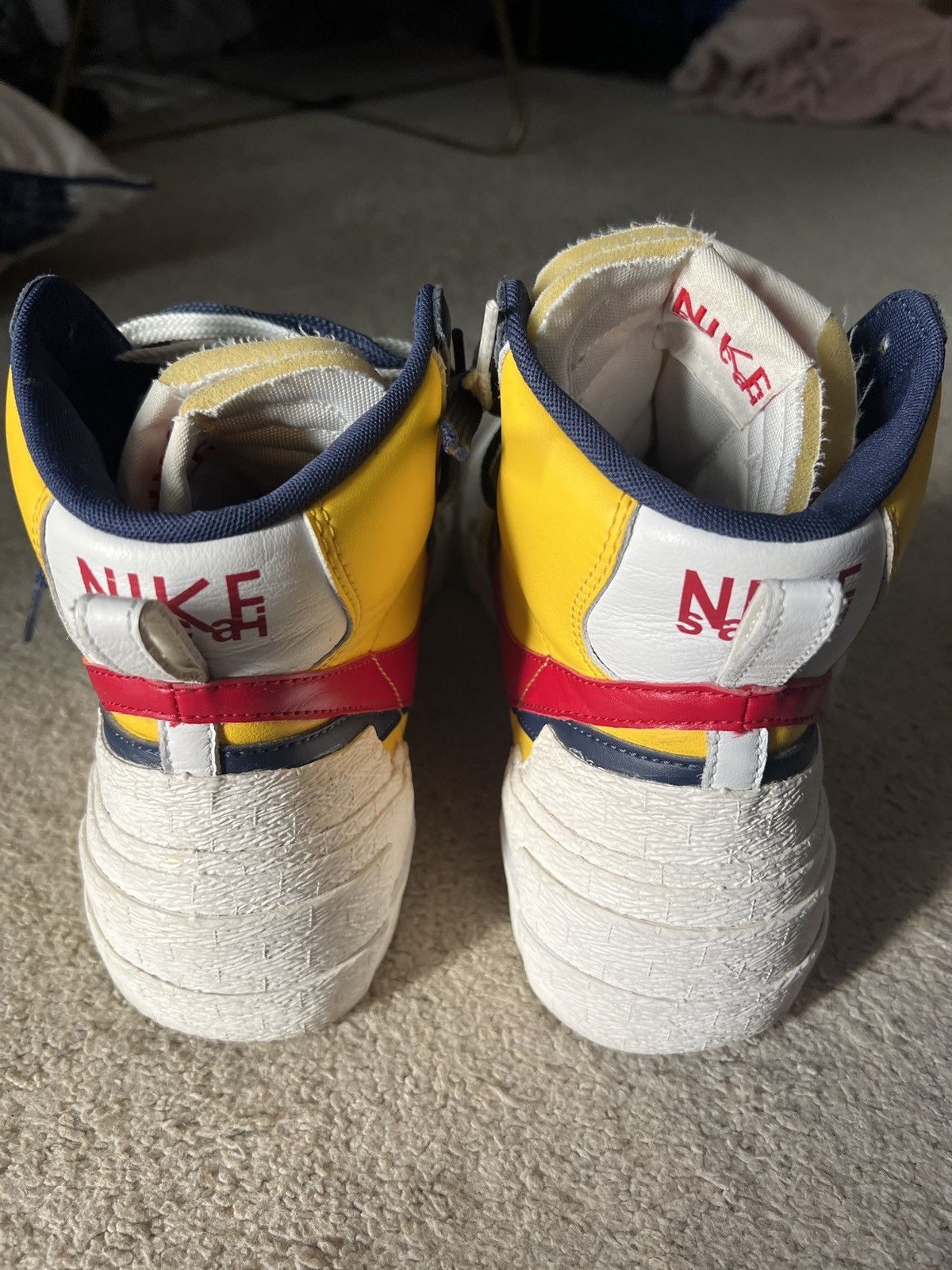 Nike × Sacai Nike Sacai Blazer Varsity Maize Size US 11.5 / EU 44-45 - 2 Thumbnail