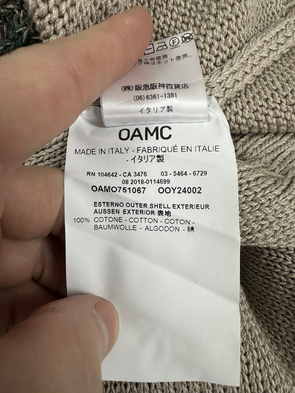 OAMC OAMC Sweater Mens Oversized Multicolor Designer Flayed Knit Size US S / EU 44-46 / 1 - 12 Thumbnail