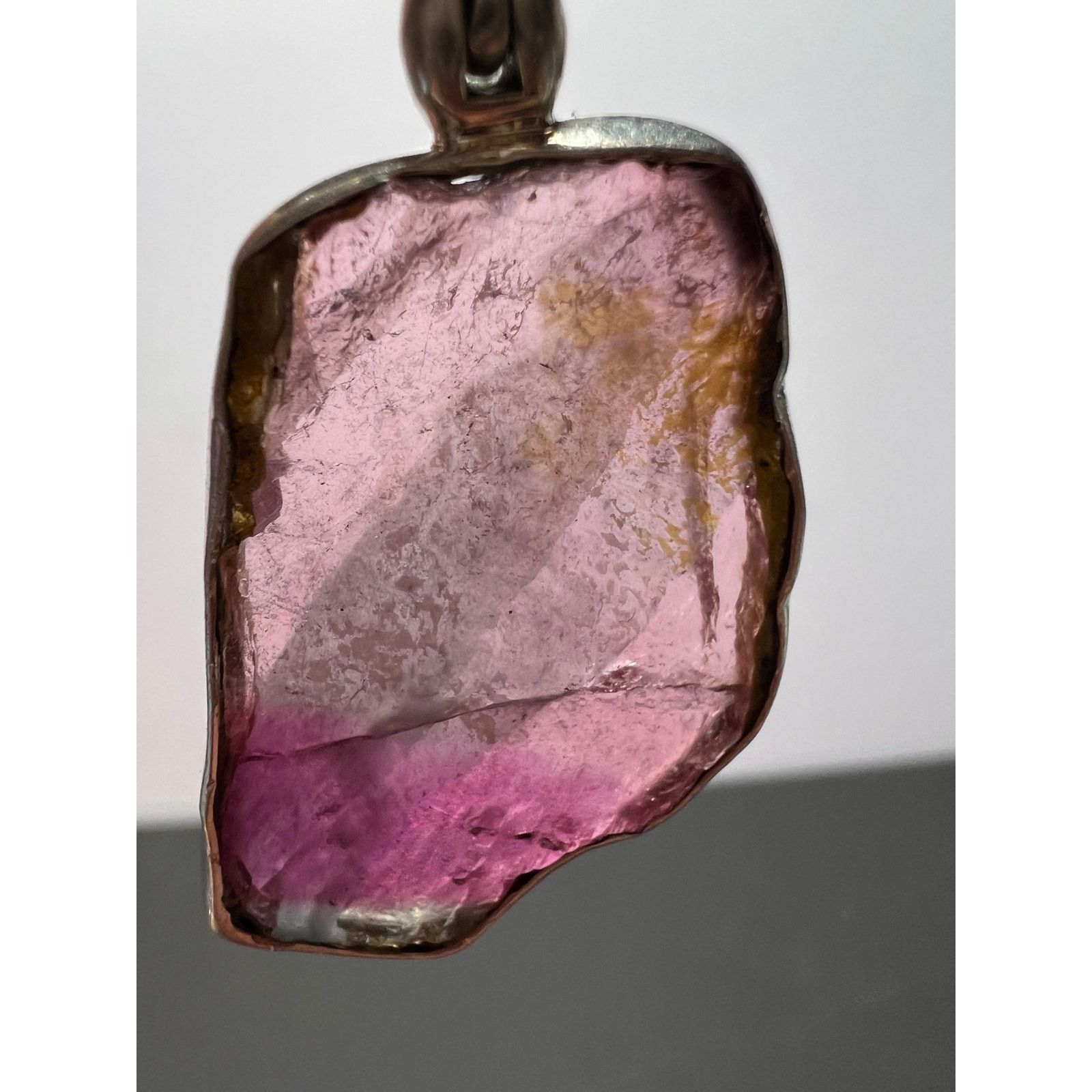 NEW Multi color tourmaline 925 pendant 4.49 grams