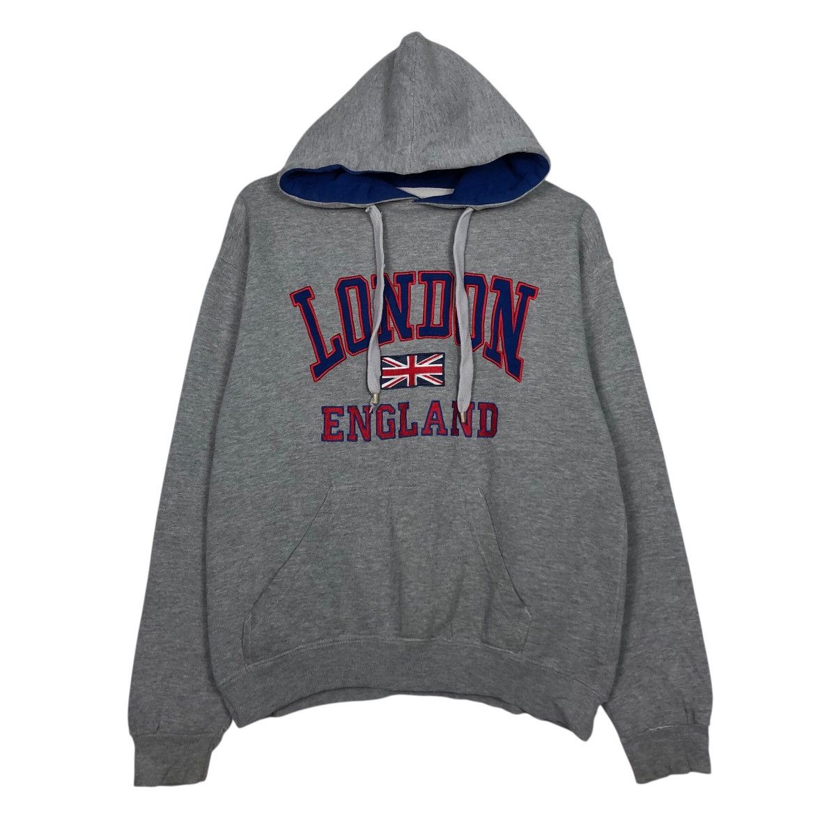 Japanese Brand 📌Vintage Hoodie Pull Over London England Big Logo Embroidery Size US M / EU 48-50 / 2 - 2 Thumbnail
