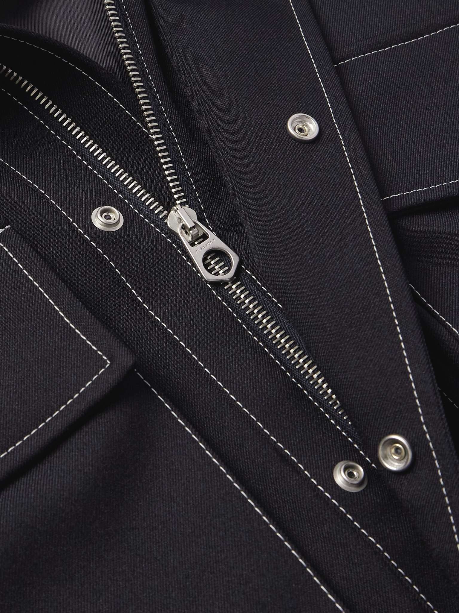 Jil Sander o1loc1c0426 Recycled Gabardine Blouson Jacket in Black Size US XL / EU 56 / 4 - 5 Thumbnail
