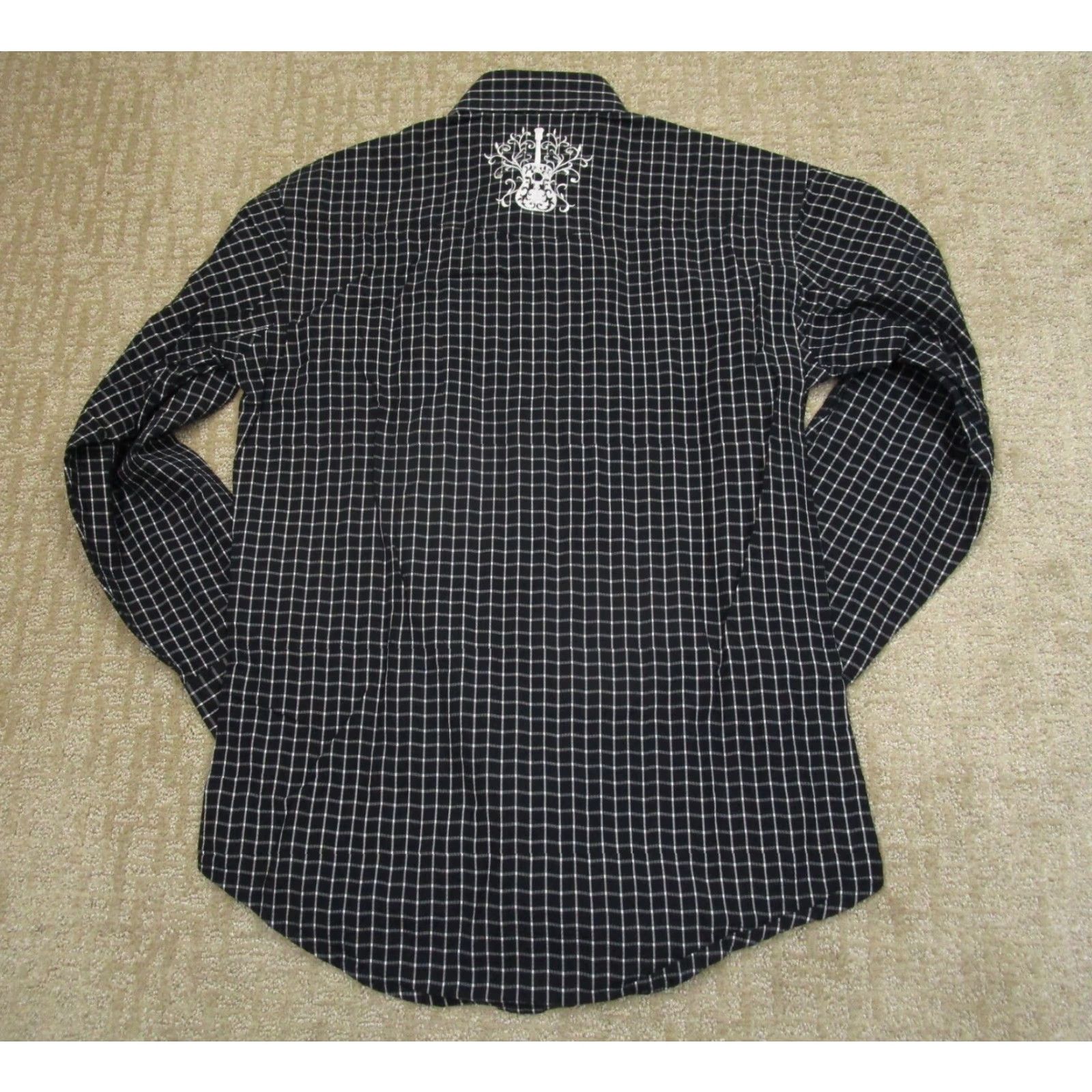 Wrangler Wrangler George Strait Shirt Men Medium Black Check Embroidered Logo Button-Up Size US M / EU 48-50 / 2 - 3 Thumbnail