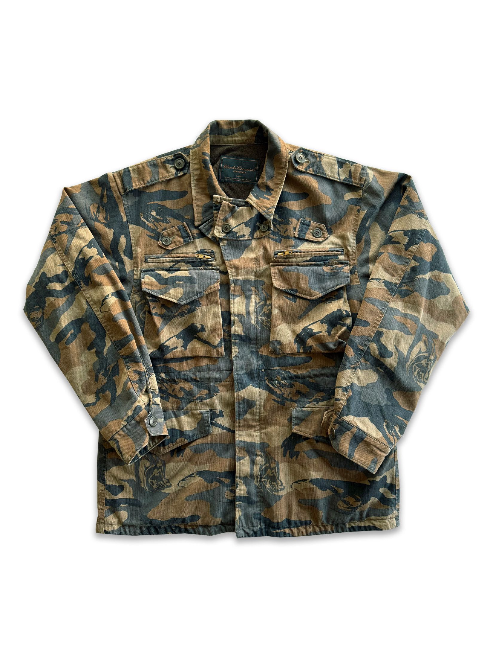 Undercover AW03 Paper Doll Bush Laden Camo Tactical Field Jacket Size US L / EU 52-54 / 3 - 1 Thumbnail