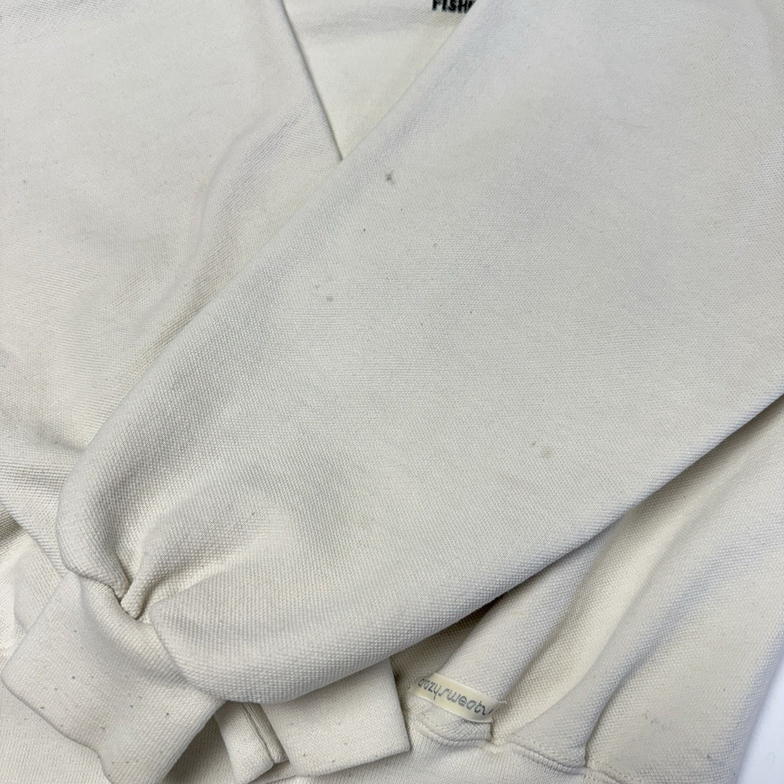 Vintage Vintage 90s Crazy Shirt Sweatshirt Kona Jacks Fishing White Size US L / EU 52-54 / 3 - 8 Thumbnail