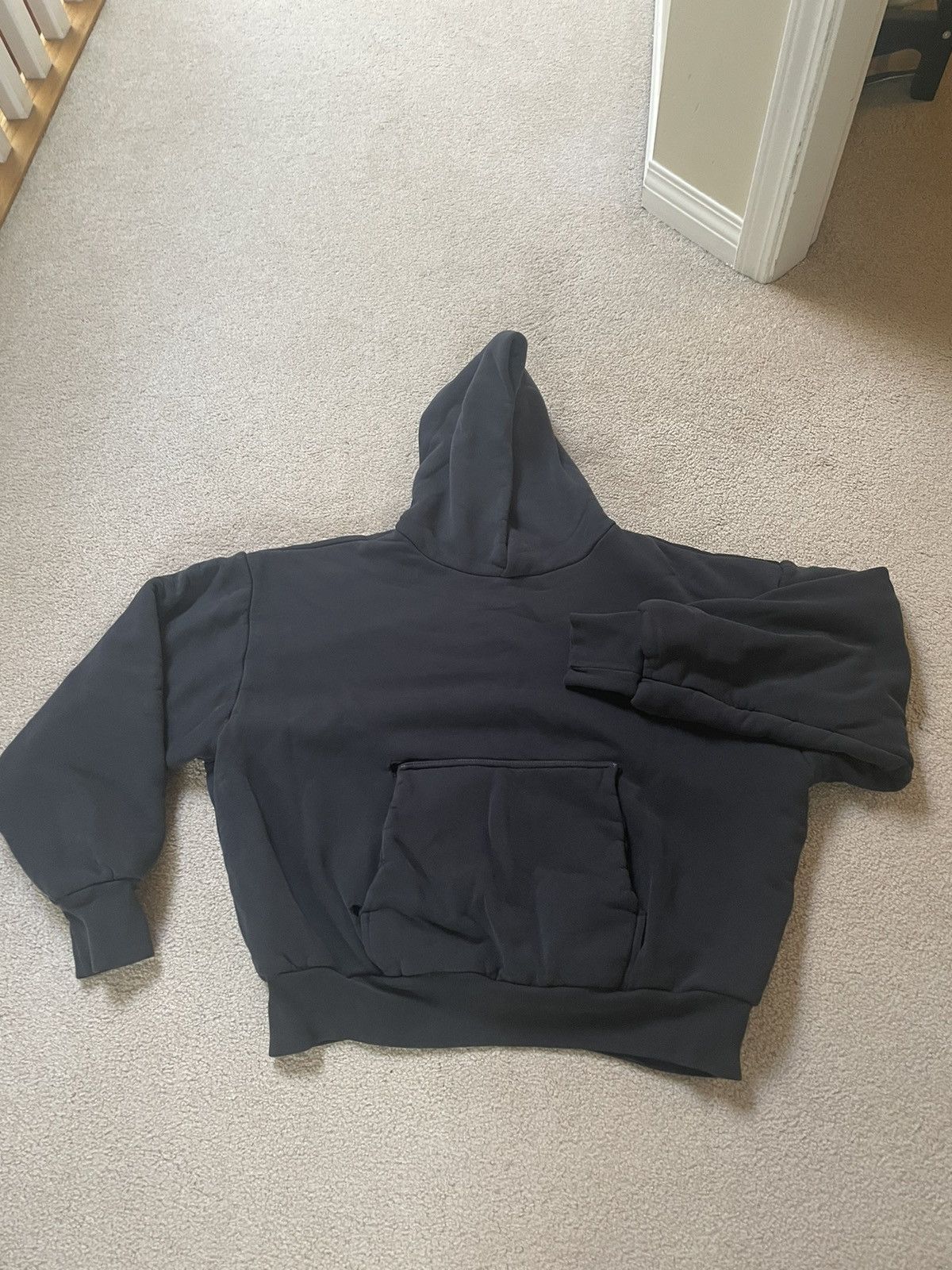 image of Laa X Yeezy Season Double Layered Sample Hoodie in Black, Men's (Size XL)