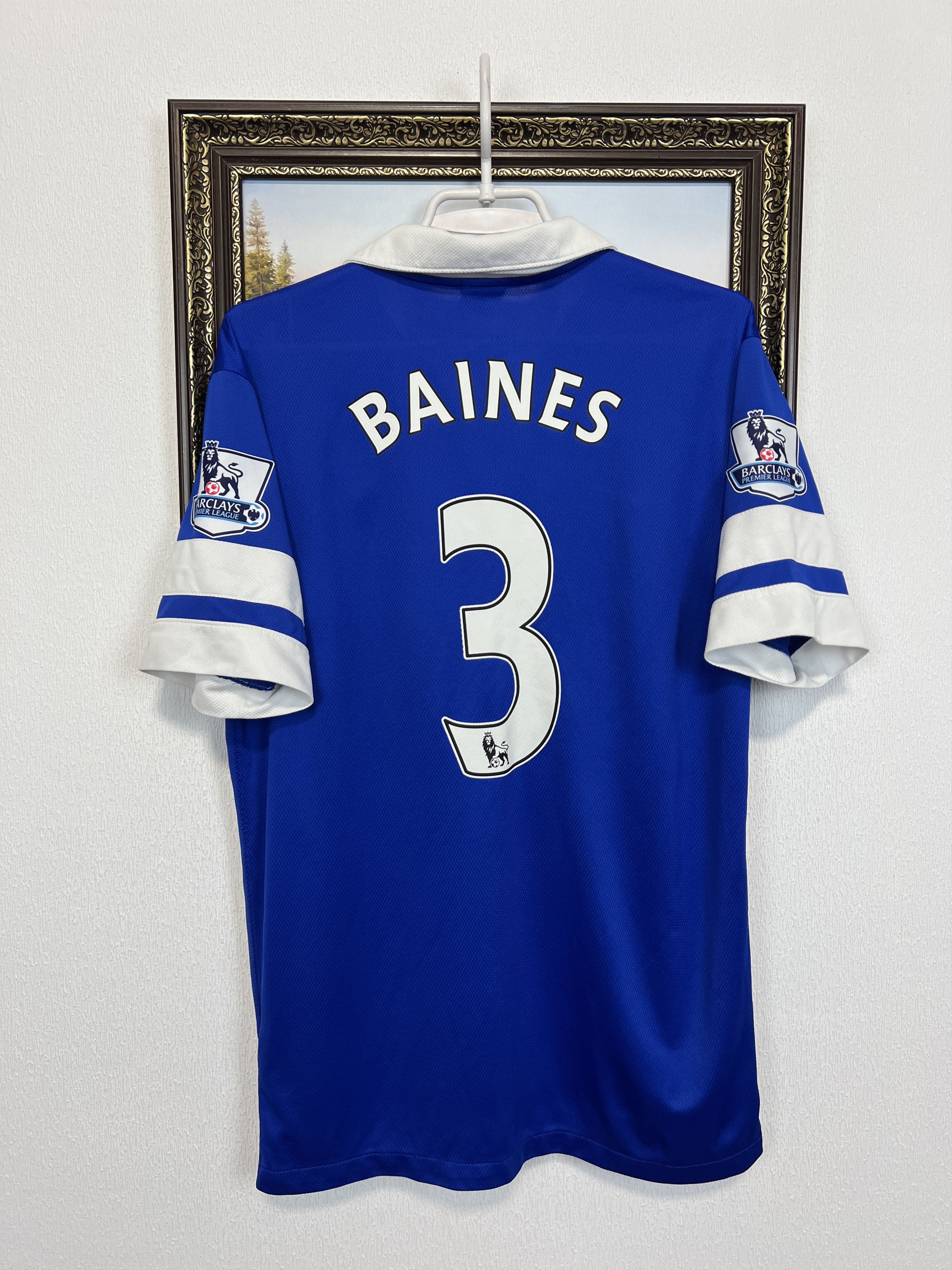 Nike Everton Home football shirt Soccer #3 Baines Jersey Trikot Size US M / EU 48-50 / 2 - 1 Thumbnail