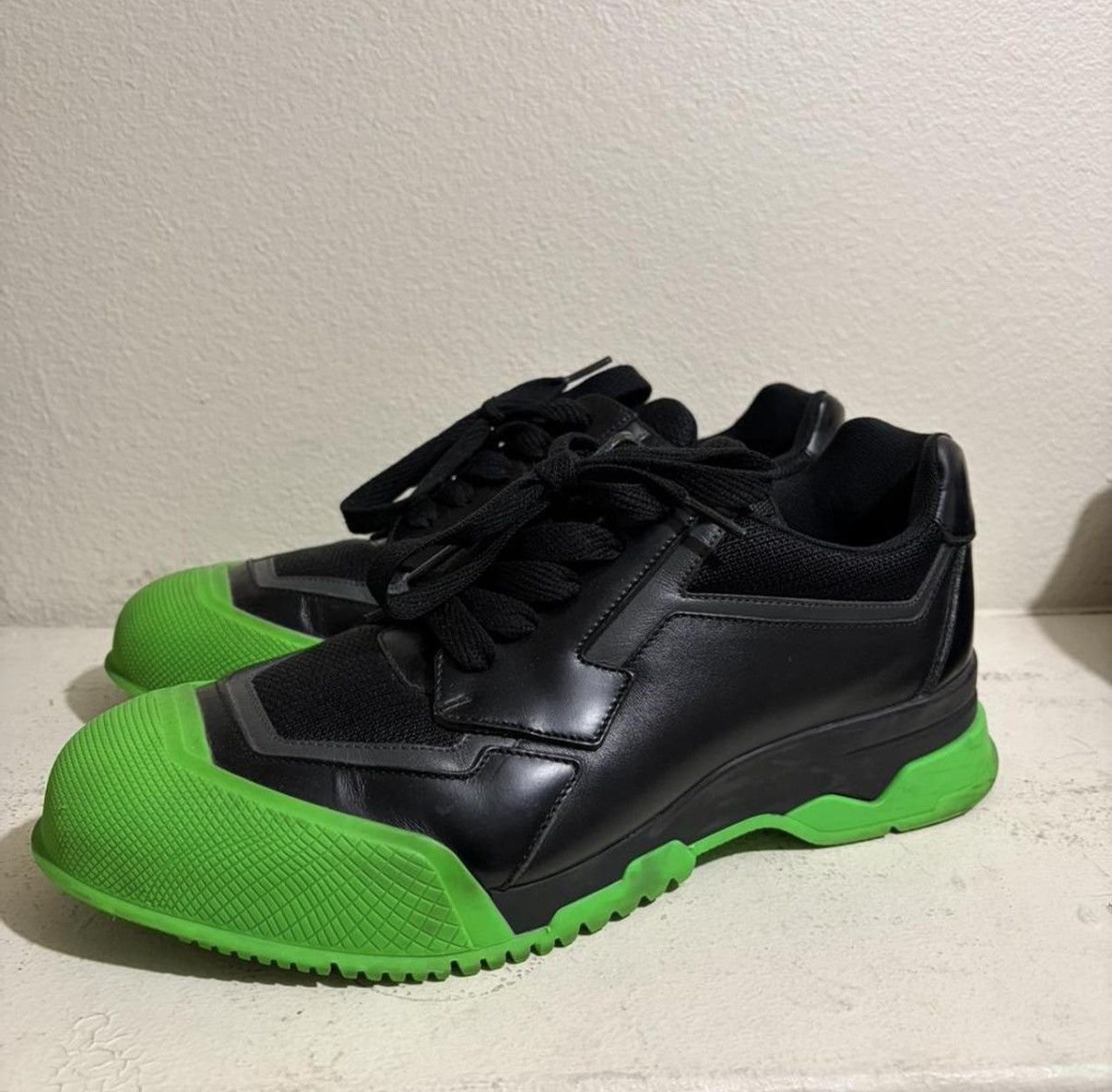 Prada Prada Green and Black Sneakers Size US 11 / EU 44 - 1 Thumbnail