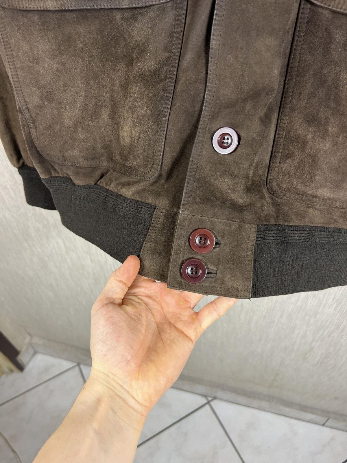 Vintage Vintage 90s Corbalan suede leather bomber aviator jacket Size US L / EU 52-54 / 3 - 15 Thumbnail