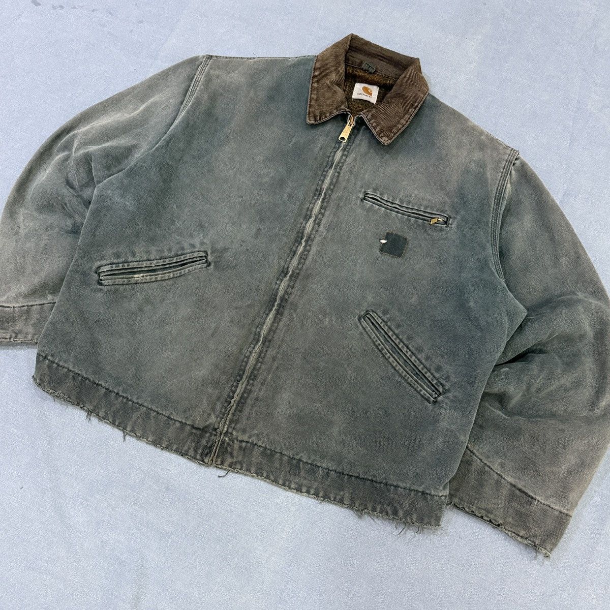 Carhartt 90s Rare💥 Sun Faded Carhartt HTG Detroit Jacket Size US L / EU 52-54 / 3 - 4 Thumbnail