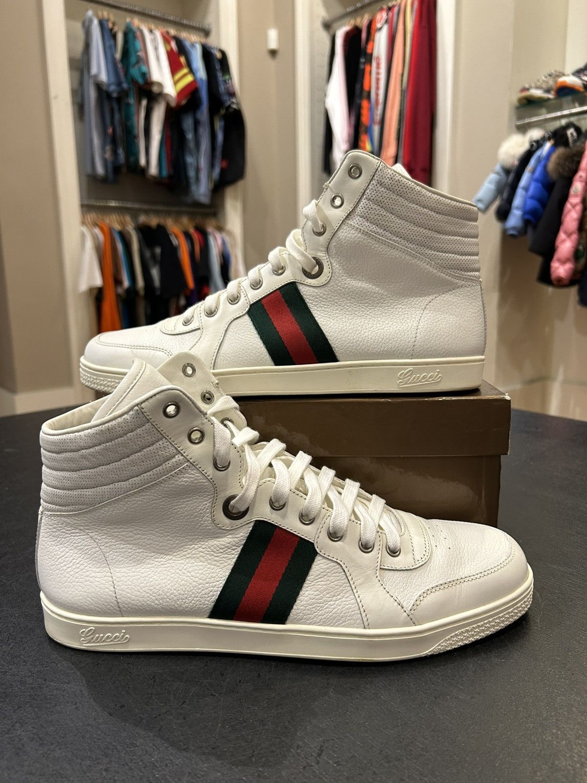 Gucci Gucci High Top Sneakers White Size US 10 / EU 43 - 1 Thumbnail