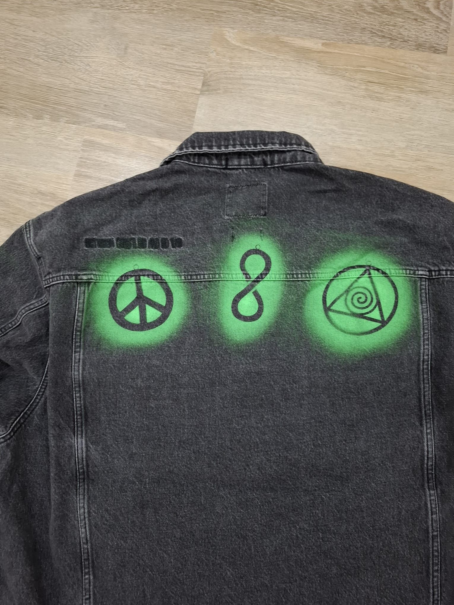 Hand-Stencilled Denim Jacket