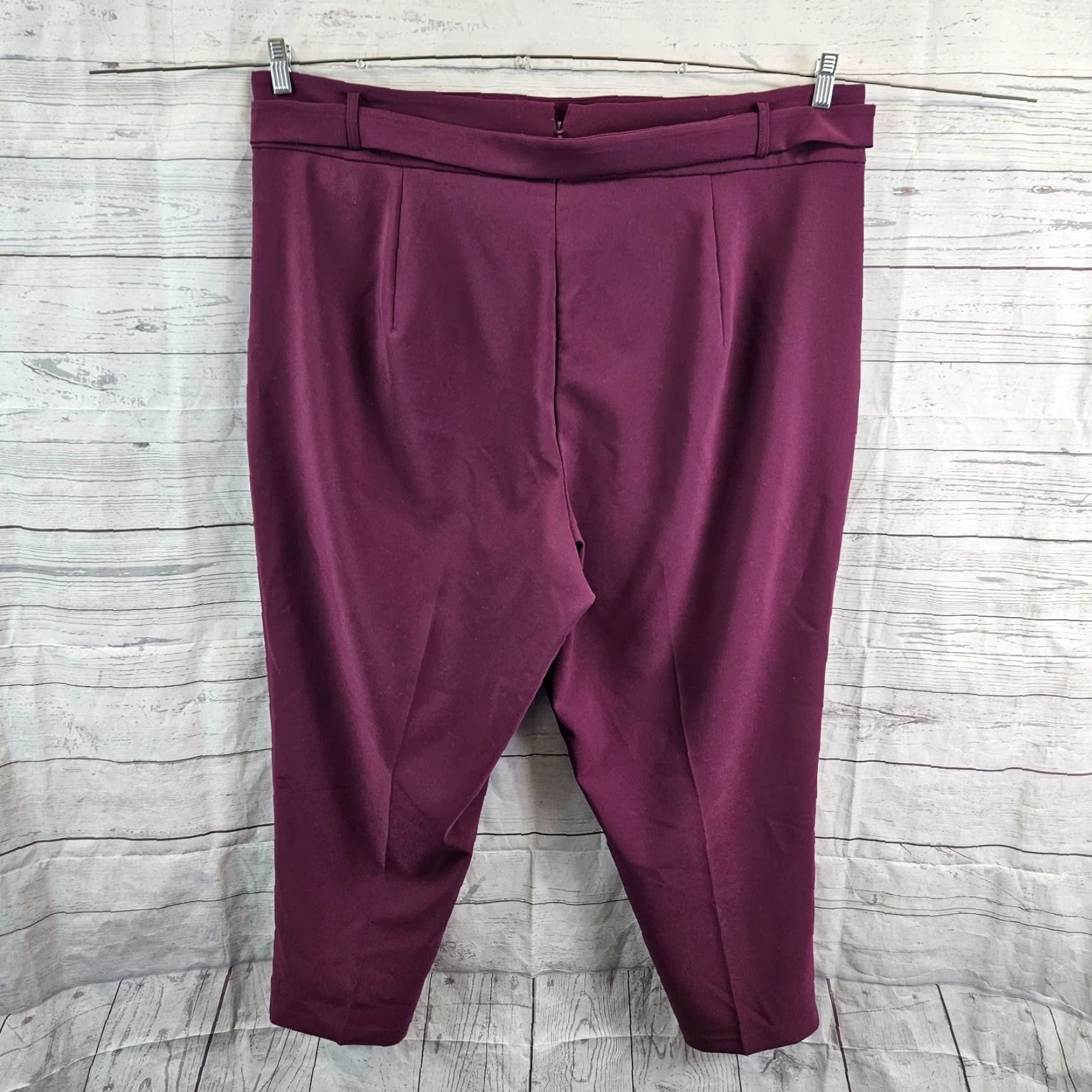 Torrid Torrid Womens Skinny Pants Sz 24 Tie Front High Waisted Purple Burgundy Size 42" / US 20 - 3 Thumbnail