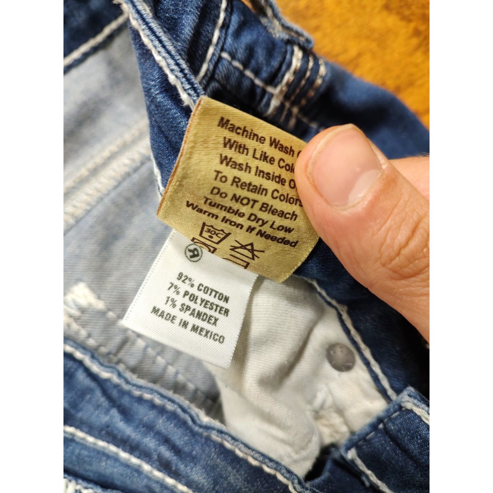 Vintage BIG STAR Jeans Womens 26 X 27 Inseam Blue Crop Raw Hem Western Straight Jeans Women 26 Size 26" / US 2 / IT 38 - 6 Thumbnail