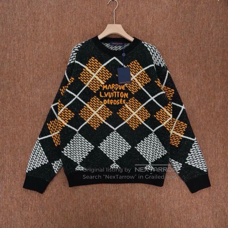 Louis Vuitton Louis Vuitton SS25 wool-blend checkerboard sweater Size US XXL / EU 58 / 5 - 1 Thumbnail