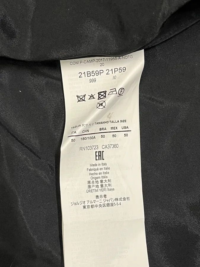 Emporio Armani SS2017 Emporio Armani Biker Padded Black Leather Jacket Size US M / EU 48-50 / 2 - 12 Thumbnail