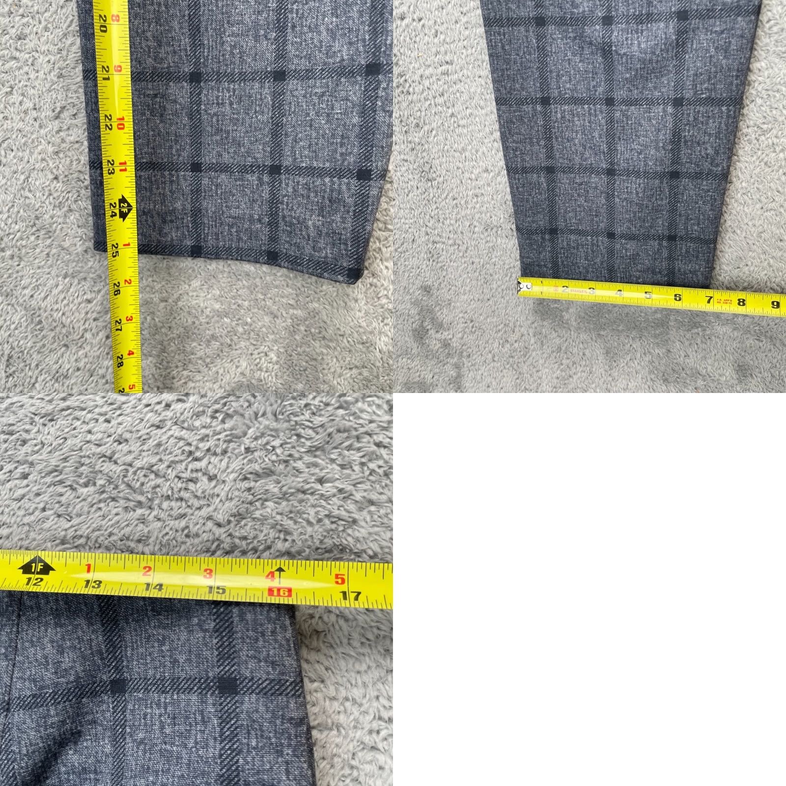Vintage Chico's Pants Womens Medium Gray Plaid Straight Leg Slimming Ankle Casual Co Size 32" / US 10 / IT 46 - 8 Thumbnail