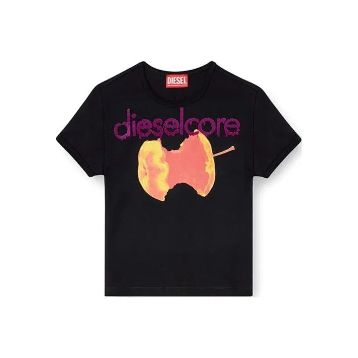 Diesel Diesel Women's Black Logo T-Shirt 0079 Size M / US 6-8 / IT 42-44 - 1 Thumbnail