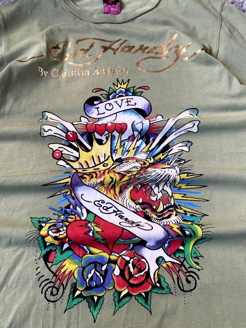 Christian Audigier × Ed Hardy Ed Hardy T-Shirt Christian Audigier Streetwear Y2k Big Logo Size US M / EU 48-50 / 2 - 4 Thumbnail