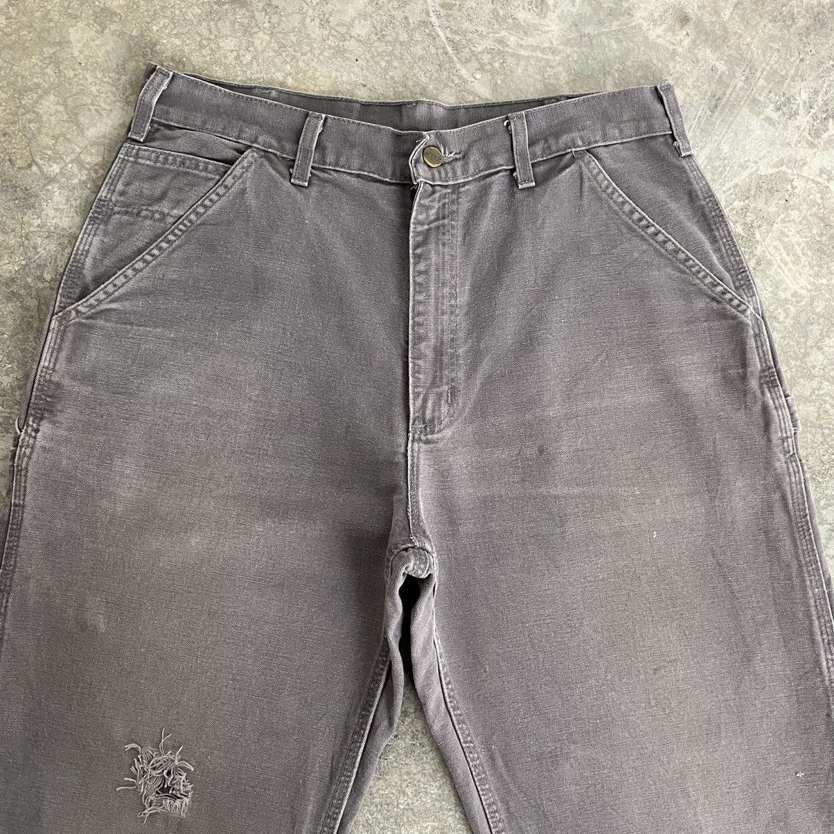 Carhartt Vintage Carhartt Faded Charcoal Grey Ripped Carpenter Pants Size US 34 / EU 50 - 8 Thumbnail