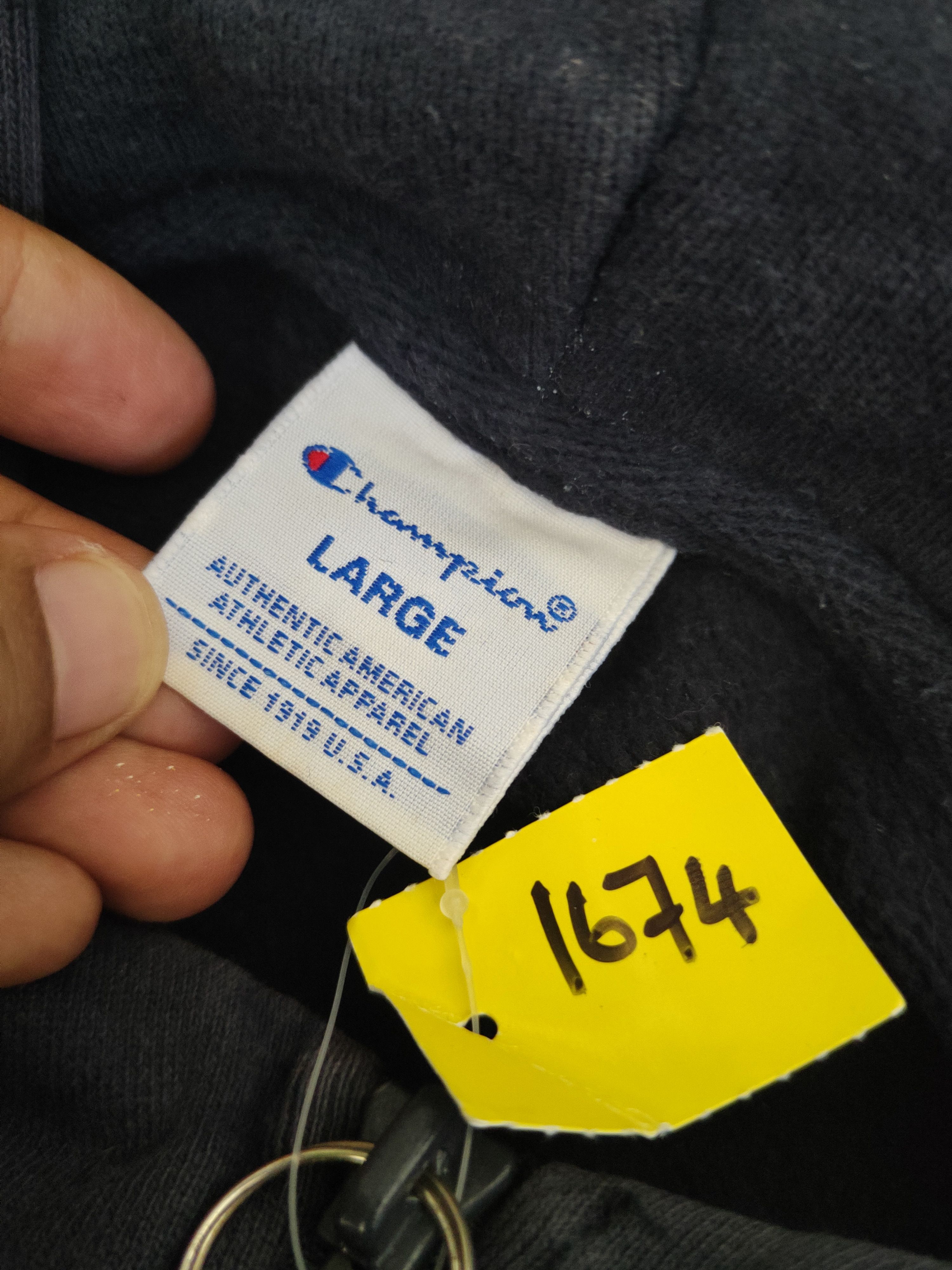 Champion DL Champion Navy Hoodie Sweaters #1674 Size US L / EU 52-54 / 3 - 14 Thumbnail