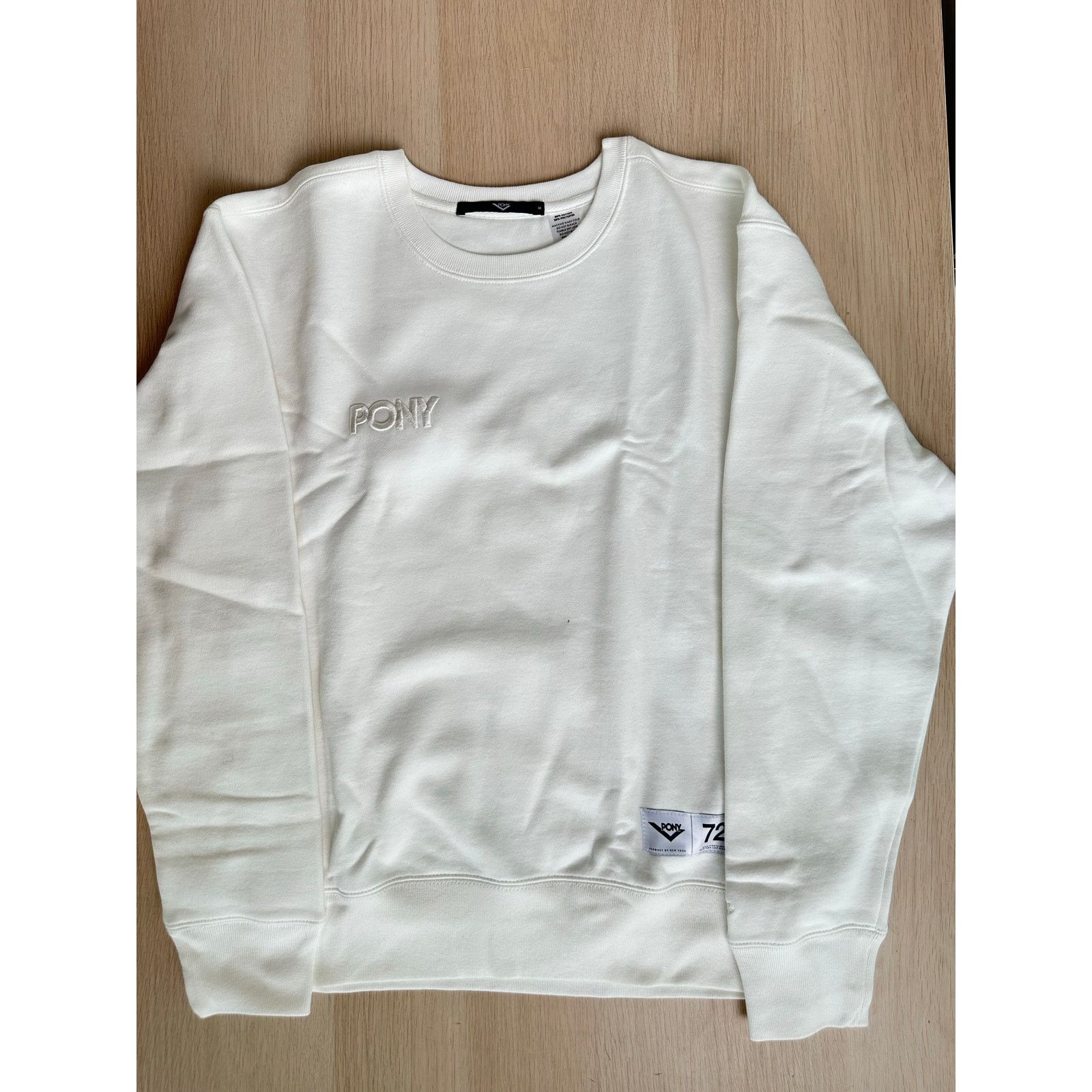 PONY Pony 72 Embroidered White Crewneck - Size M - New Size US M / EU 48-50 / 2 - 1 Thumbnail