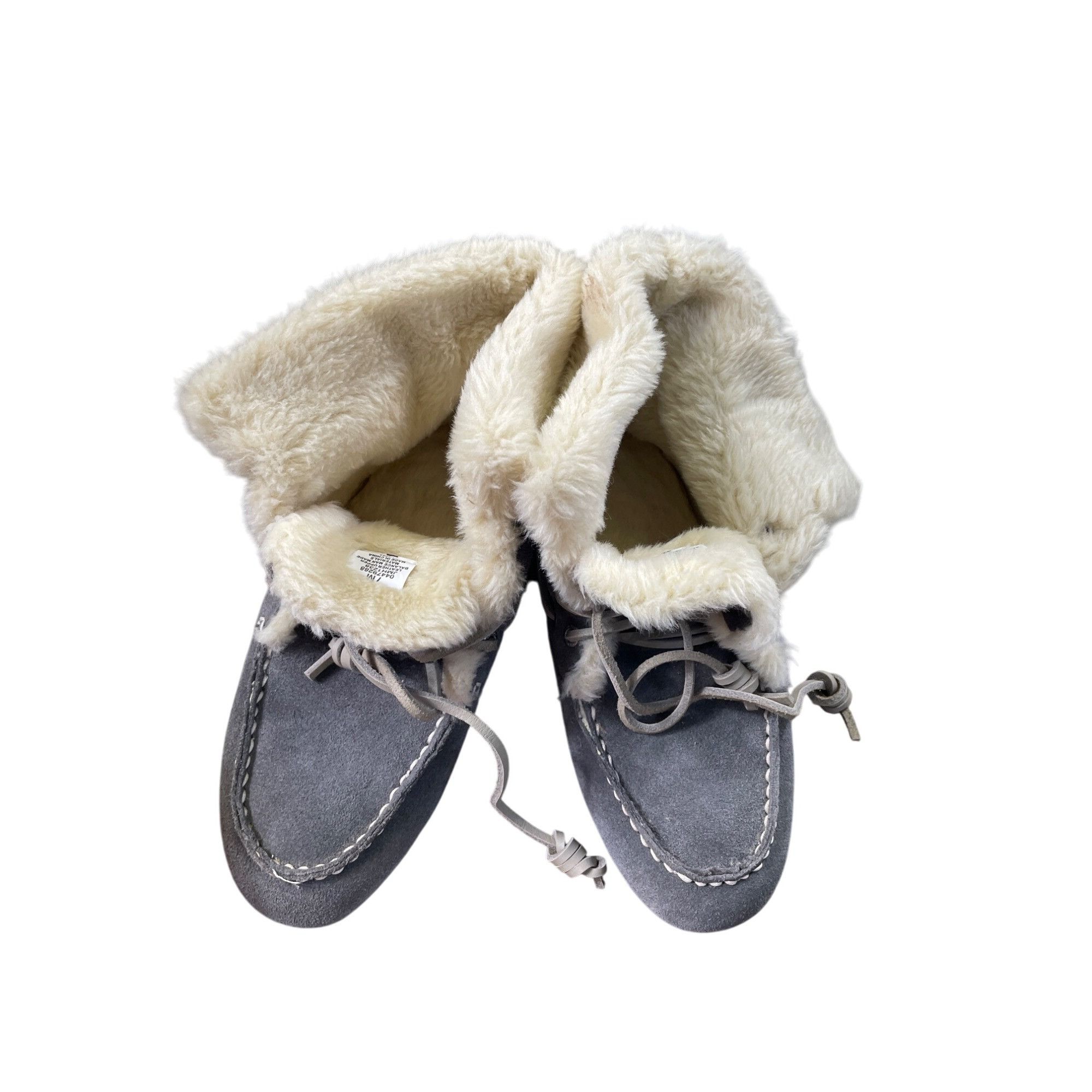 Cabelas Cabelas Womens Gray Suede Fur-Lined Ankle Bootie Shoes Size Size US 7 / IT 37 - 14 Thumbnail