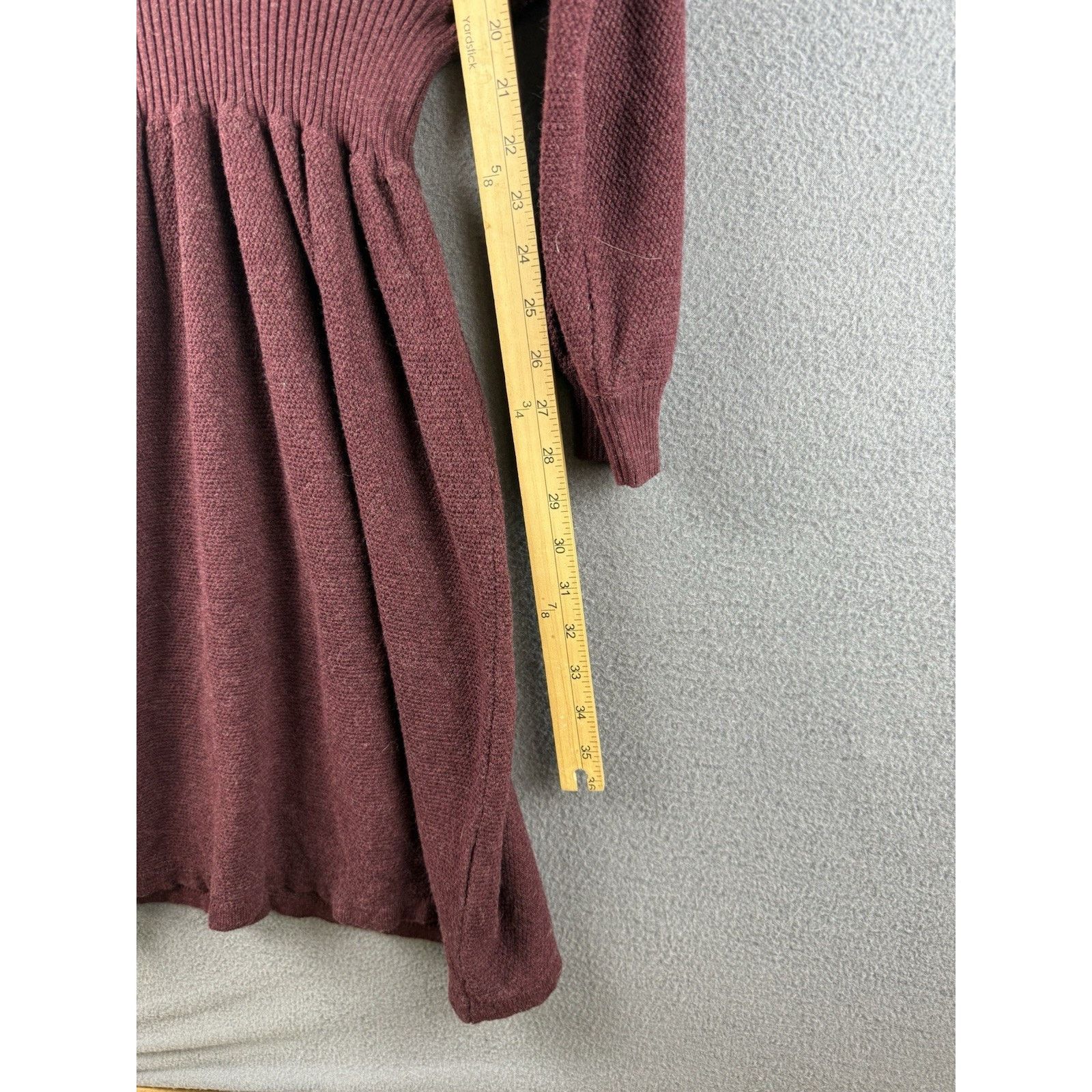 Prana NWT PrAna Milani V-Neck Dress Mulberry Knit Sweater Wool Size L / US 10 / IT 46 - 7 Thumbnail