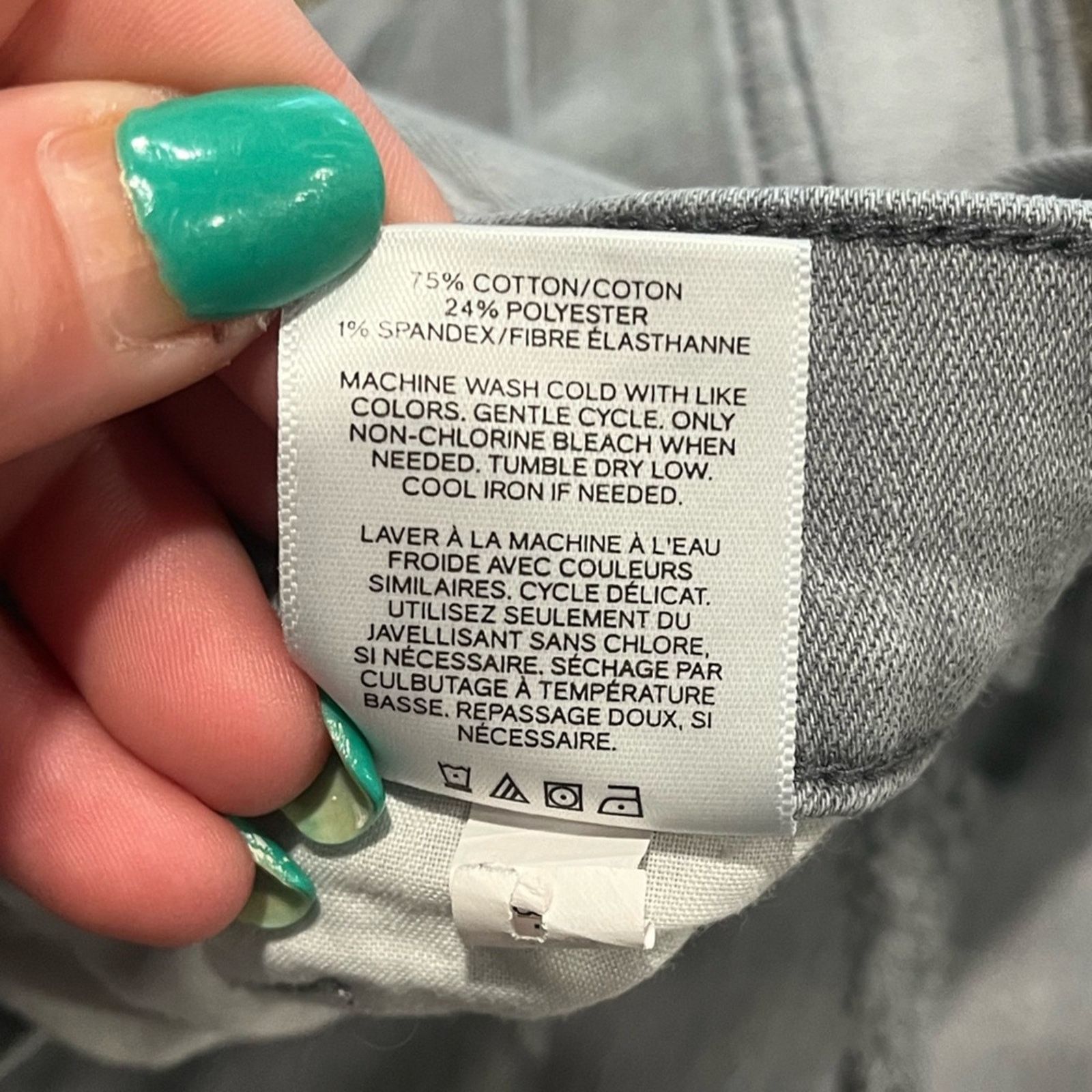 Express Express Ankle Legging Jeans Stretch Denim Raw Hem Grey 4L Size 27" / US 4 / IT 40 - 9 Thumbnail
