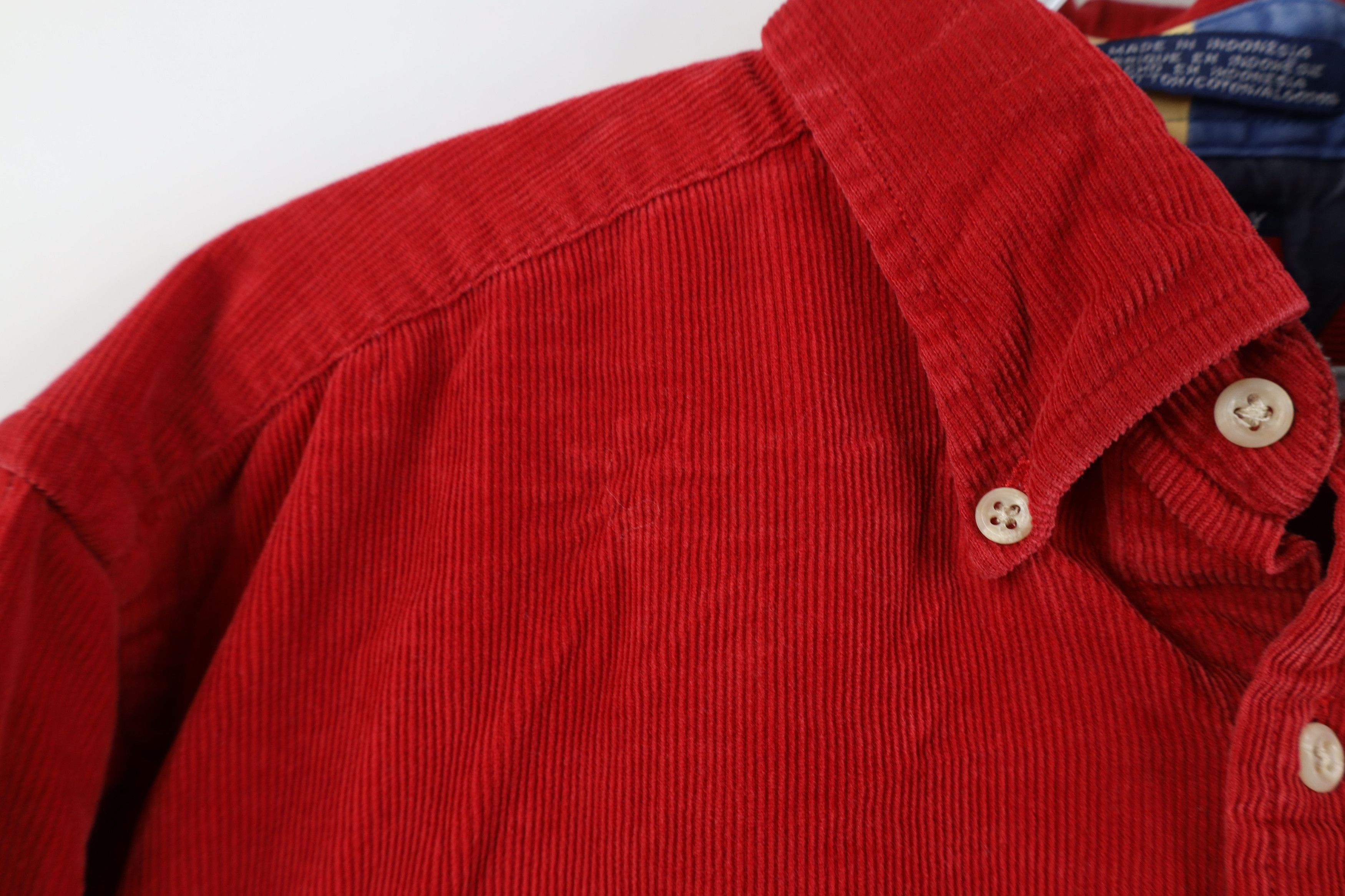 Tommy Hilfiger Vintage 90s Tommy Hilfiger Collared Button Down Shirt Red Size US S / EU 44-46 / 1 - 6 Thumbnail