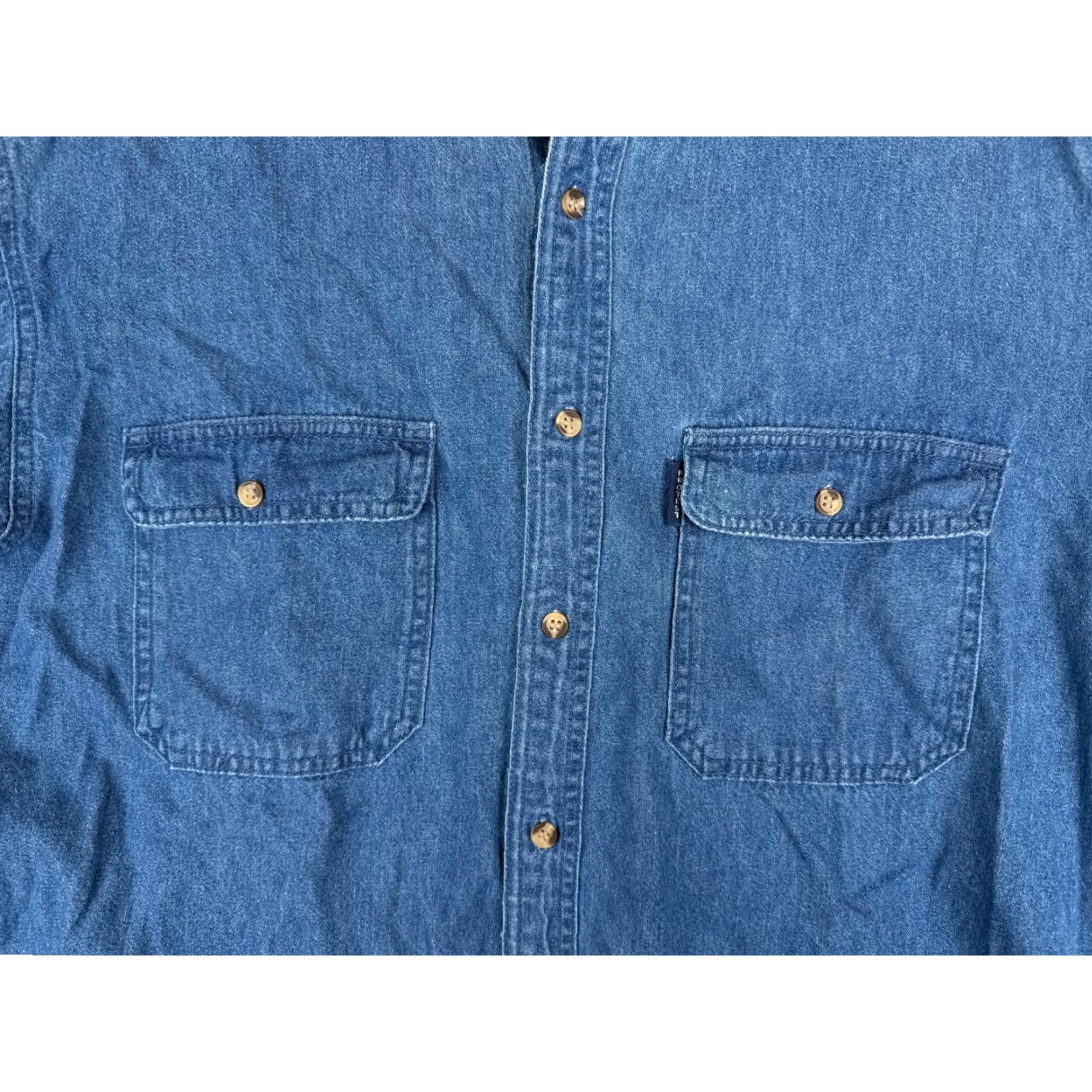 Vintage VINTAGE Protest Blues Shirt Denim Button Up Adult Large Blue 90s 100% Cotton Size US L / EU 52-54 / 3 - 6 Thumbnail
