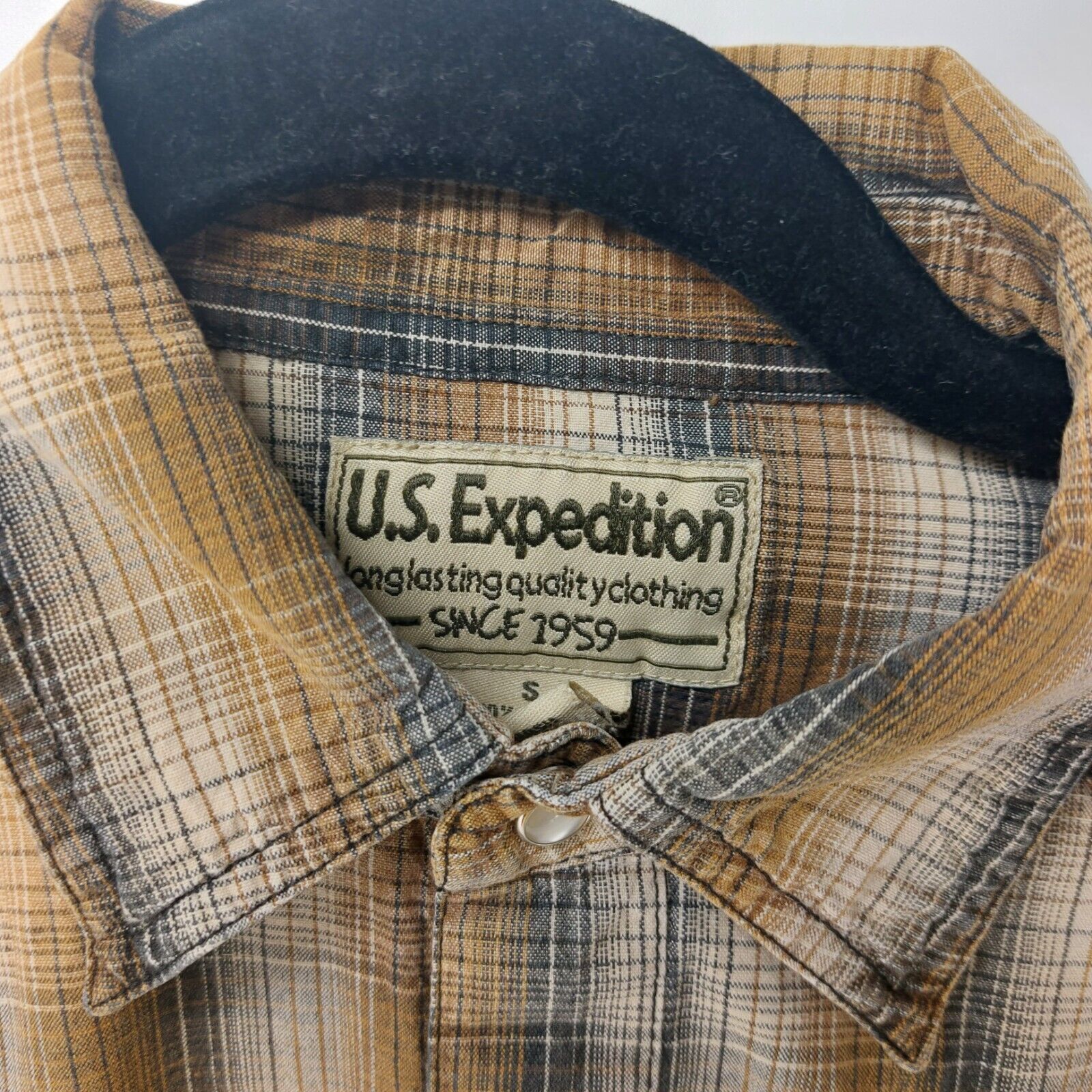 U.S. Expedition US Expedition 100% Cotton Mens Pearl Snap Shirt S Plaid Size US S / EU 44-46 / 1 - 6 Thumbnail
