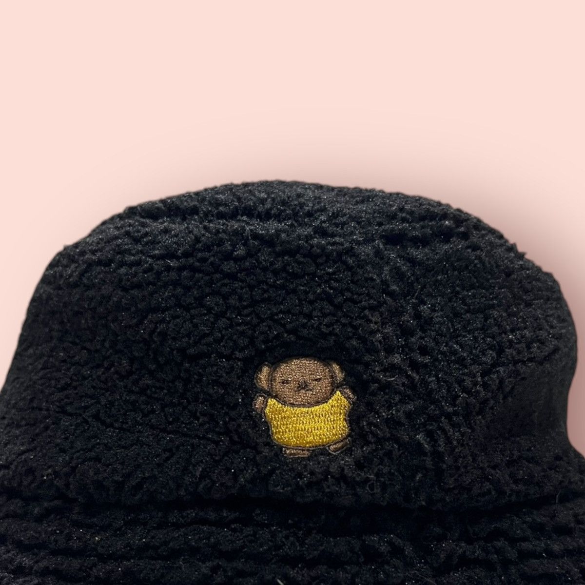 Anime × Cartoon Network × Japanese Brand RARE MIFFY BEAR SHERPA FLEECE BLACK BUCKET HAT Size ONE SIZE - 3 Thumbnail