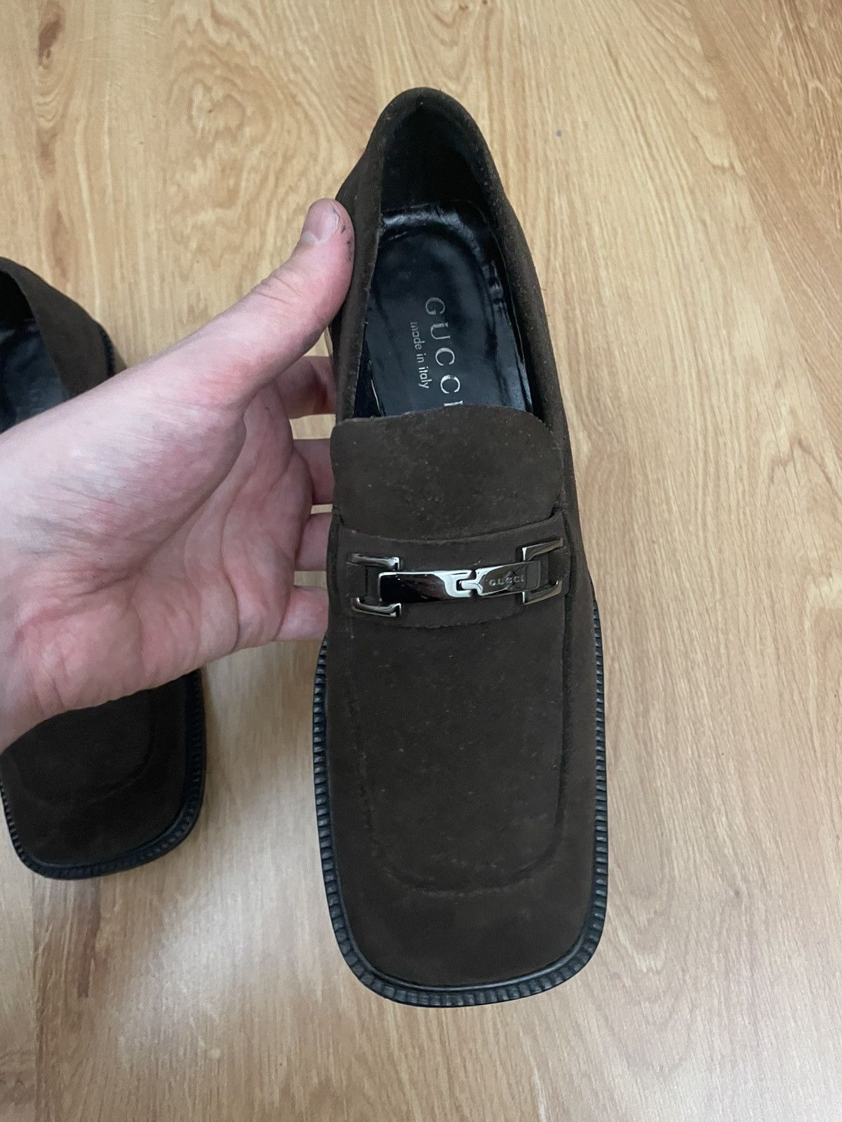 Prada Gucci Tom Ford velour leather loafers Size US 7 / IT 37 - 8 Thumbnail