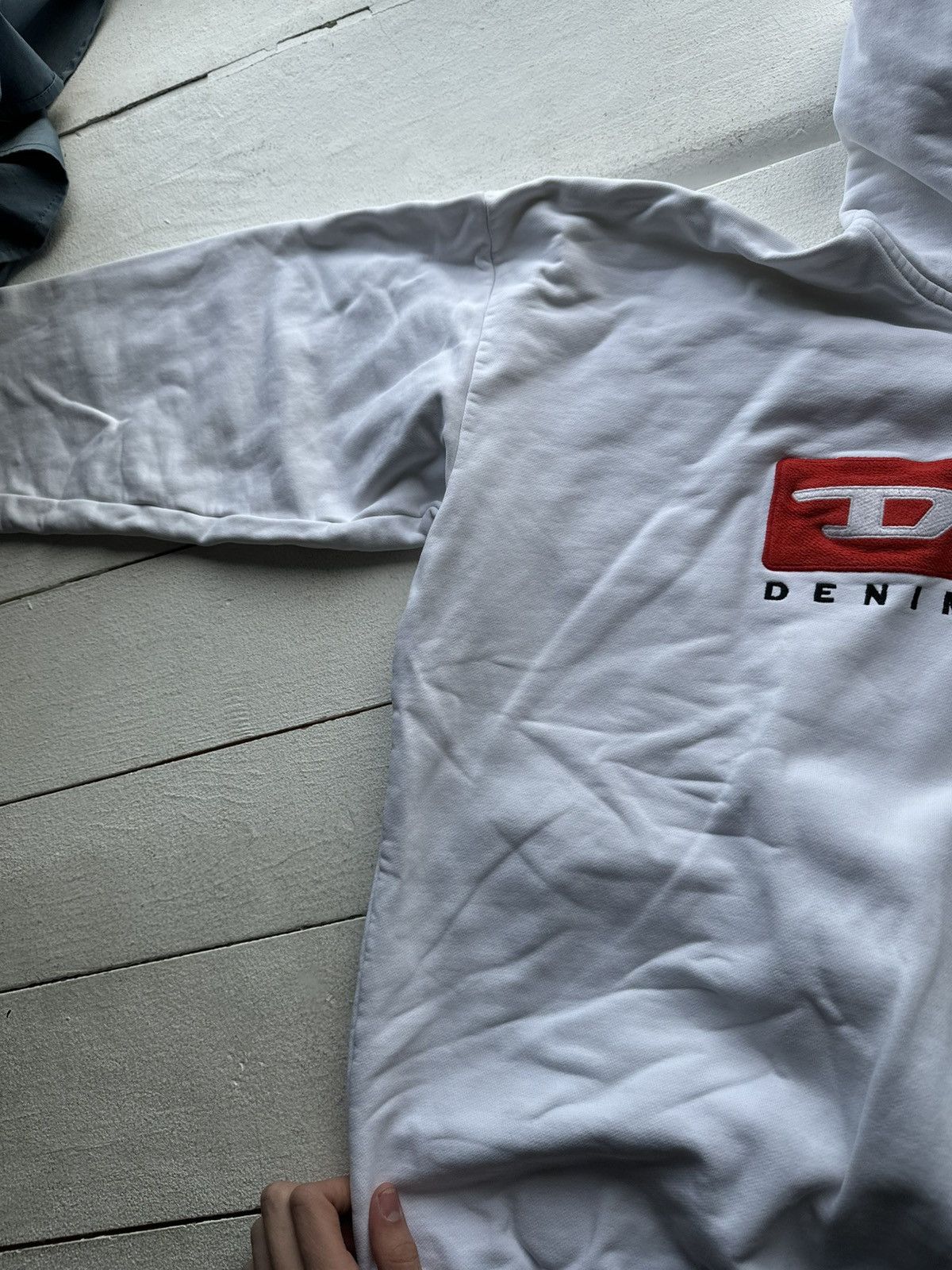 Diesel 🚨DIESEL HYPE WHITE HOODIE BIG LOGO BOXY FIT DENIM DIVISION Size US L / EU 52-54 / 3 - 5 Thumbnail