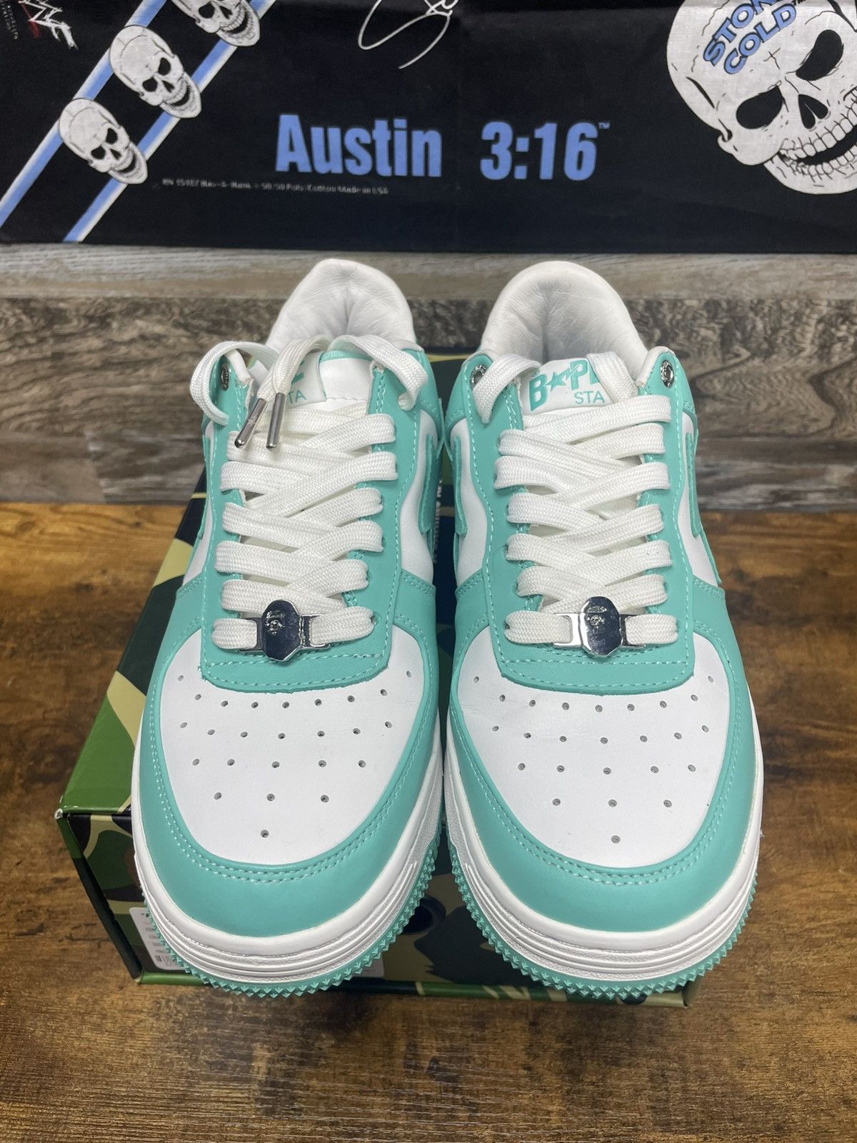 Bape 9-Bapesta Sneaker Pastel Green/White Size US 9 / EU 42 - 4 Thumbnail