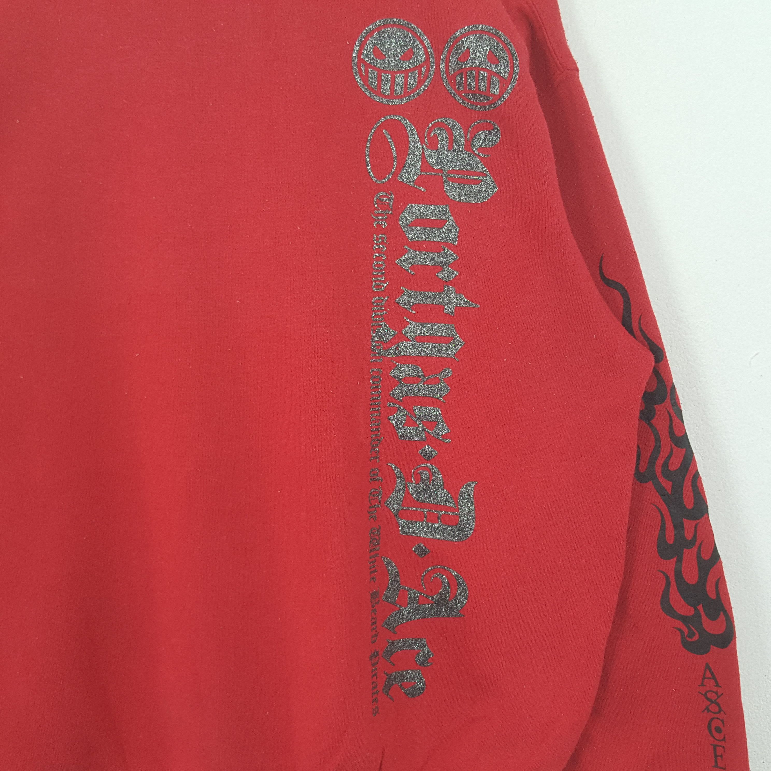 One Piece Vintage One Piece Portgas D. Ace Anime Sweatshirt RR12 Size US L / EU 52-54 / 3 - 4 Thumbnail