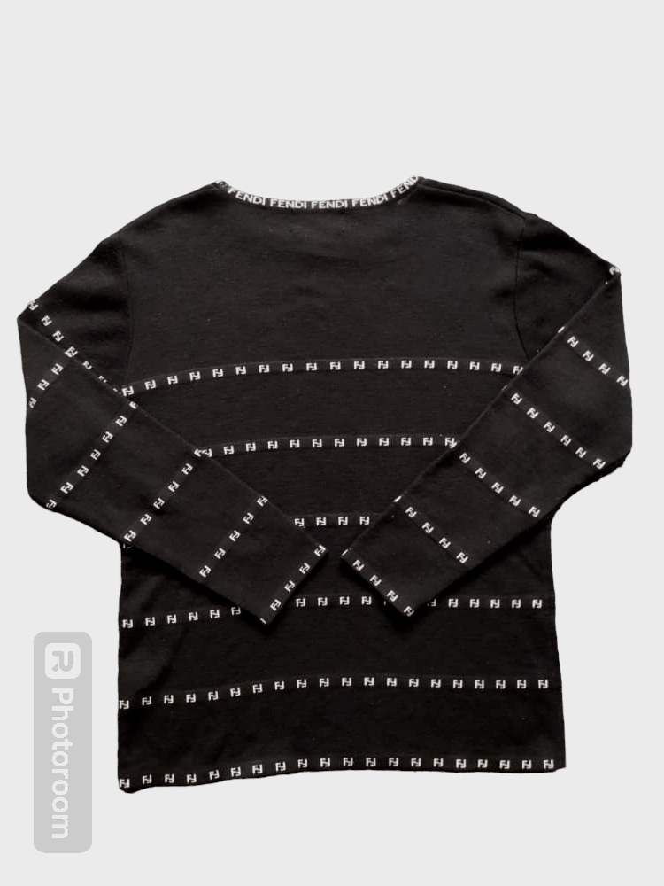 Fendi 💥Rare💥 Fendi Stripe Vintage Long Sleeve Size US S / EU 44-46 / 1 - 2 Thumbnail