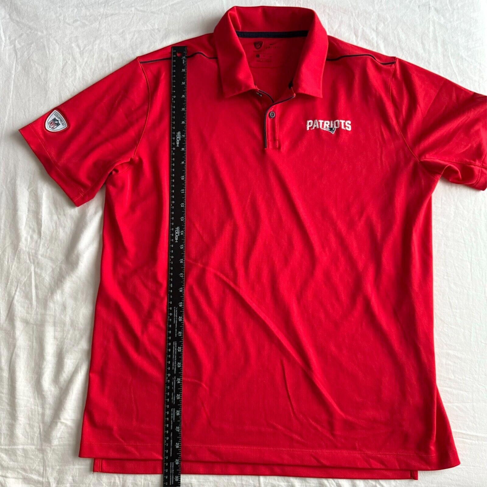 Nike Nike Patriots Dri-Fit On-Field Polo Top Mens L NFL Football Size ONE SIZE - 6 Thumbnail