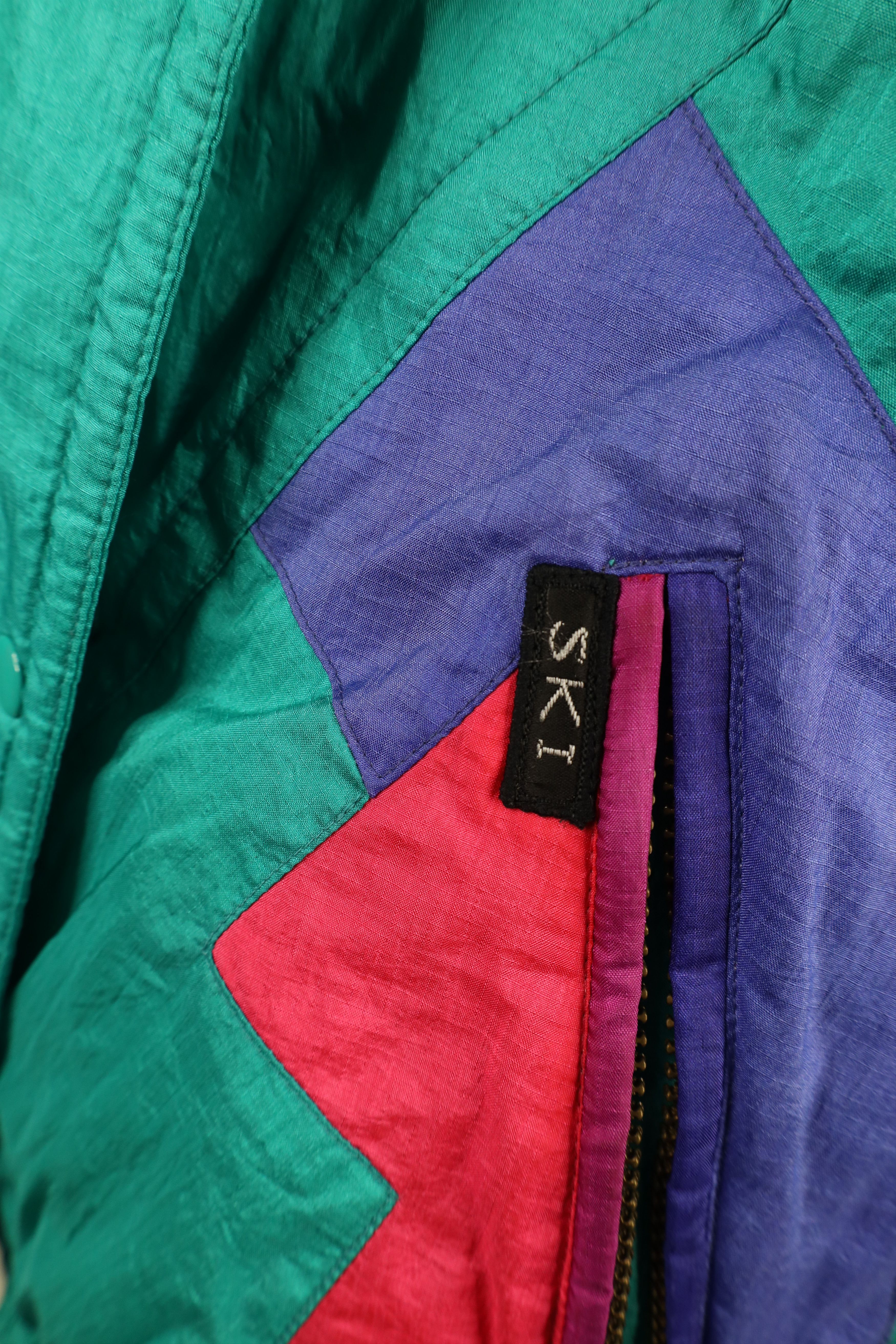 Vintage Vintage 90s Streetwear Block Full Zip Puffer Jacket Skiing Size L / US 10 / IT 46 - 4 Thumbnail