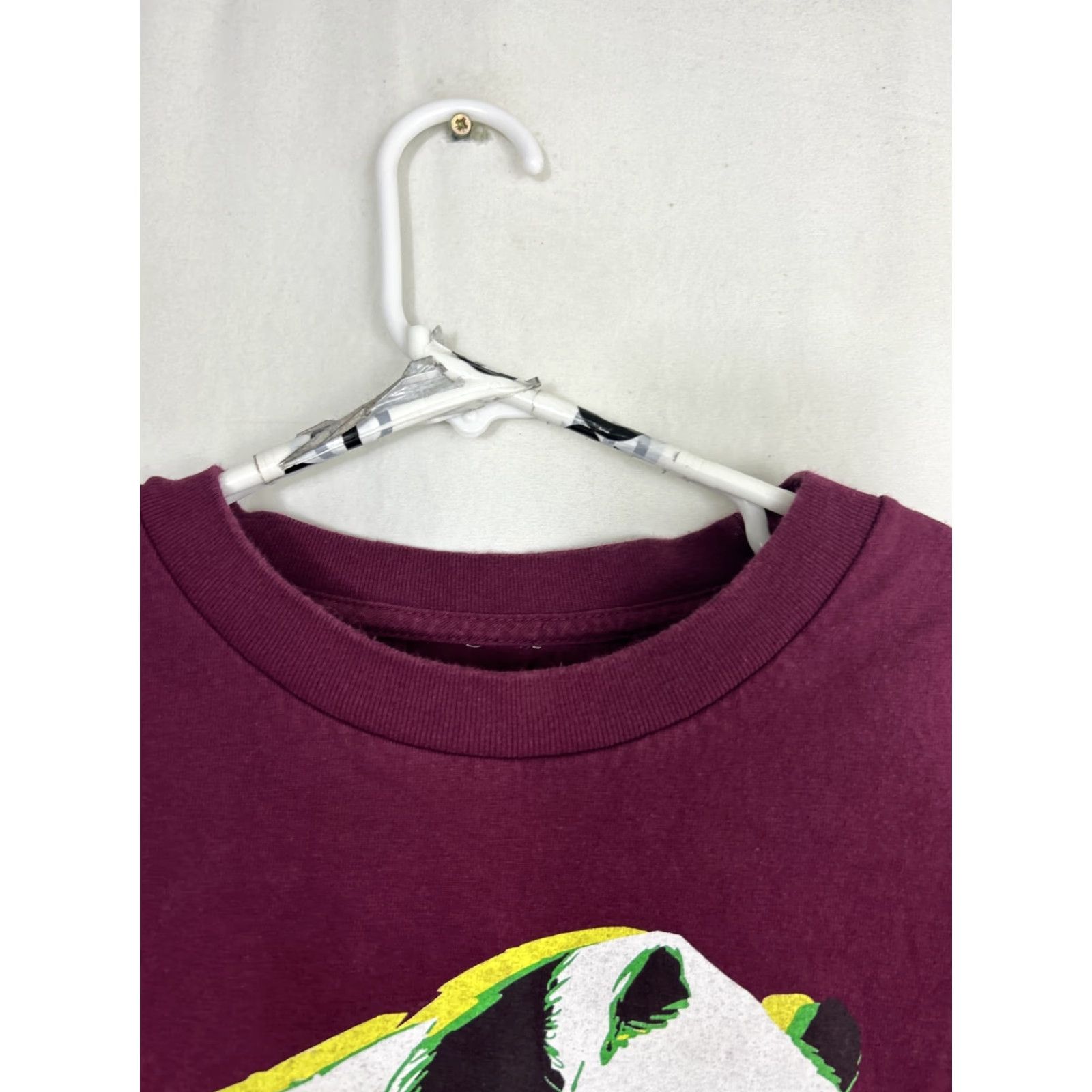 Vintage LRG Mens T-Shirt 2XL Panda Graphic Burgundy Red Crew Neck Short Sleeve Shirt Mens Size US XXL / EU 58 / 5 - 4 Thumbnail