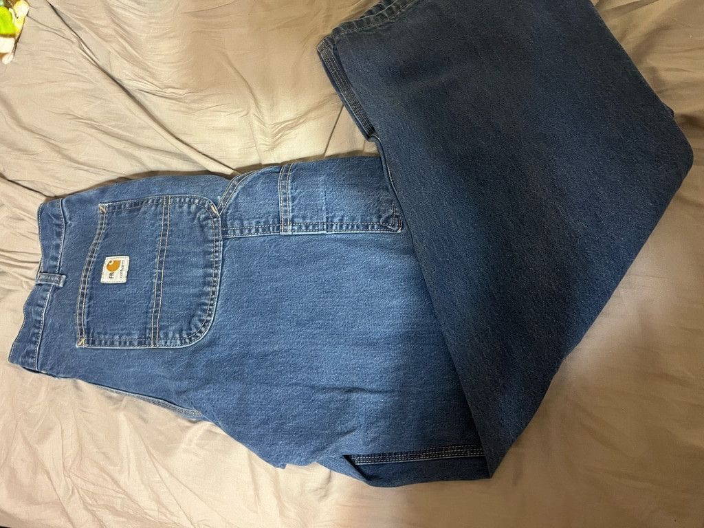 Carhartt Men's Carhartt FRB13 Denim Jeans Size 34x30 Blue Size US 34 / EU 50 - 6 Thumbnail