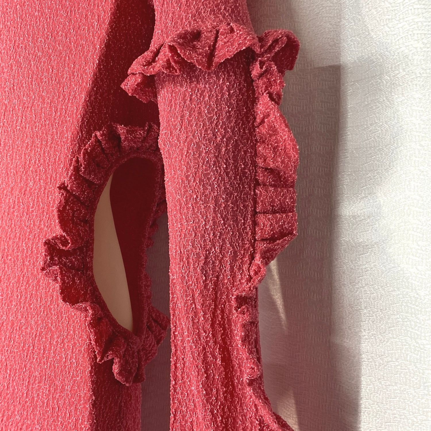 Collina Strada NWOT Collina Strada NY Hot Pink cutout Bodysuit women sz S Size 30" / US 8 / IT 44 - 5 Thumbnail