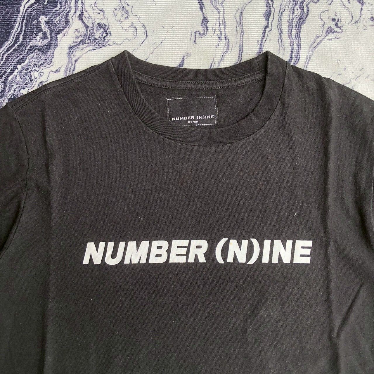 Number (N)ine Vintage NUMBER (N)INE Denim Logo Tee — Treble Clef Era Size US L / EU 52-54 / 3 - 2 Thumbnail
